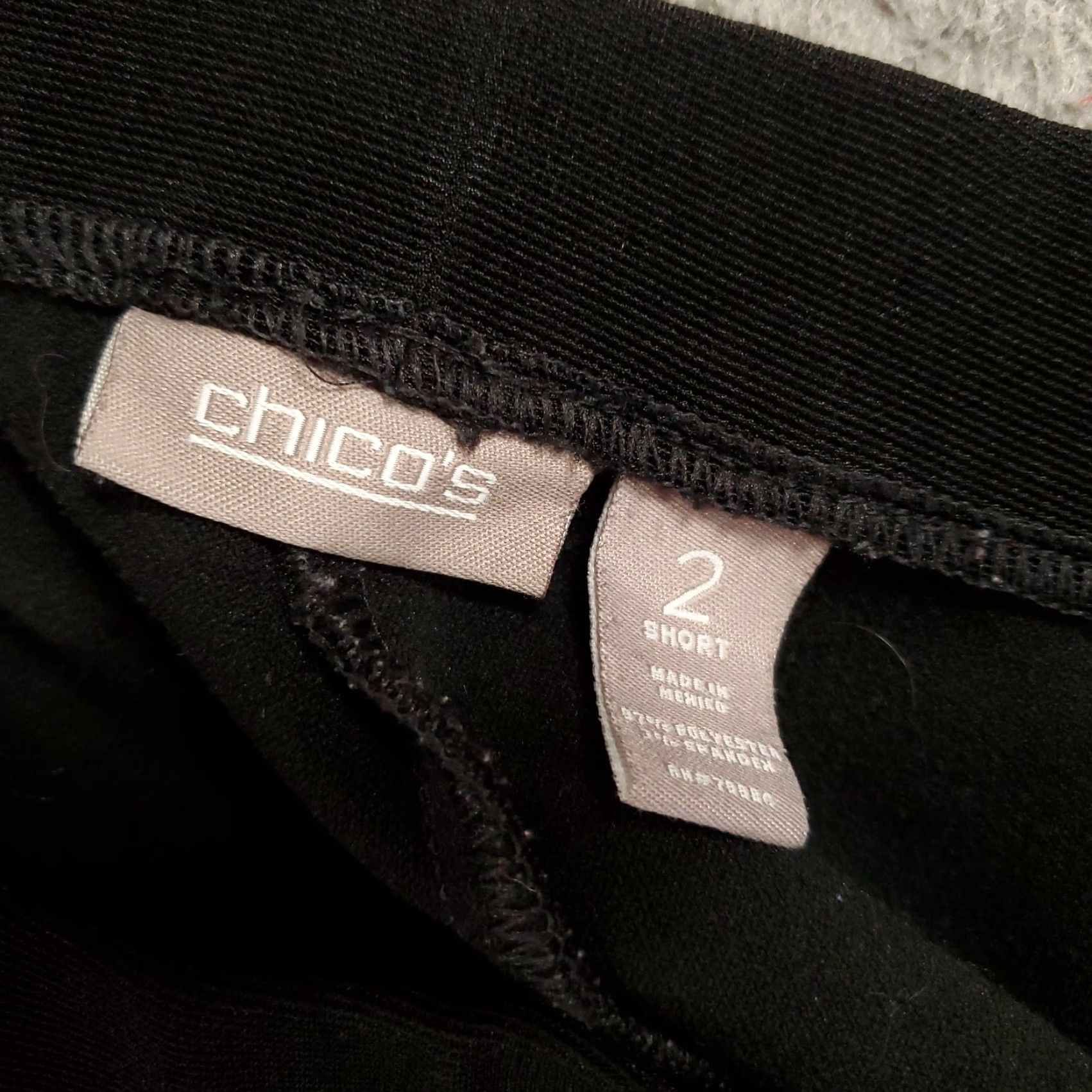 Vintage Chicos Pullon Pants Womens Size Large Short Black Stretch Wide Leg Size 36" / US 14 / IT 50 - 7 Thumbnail