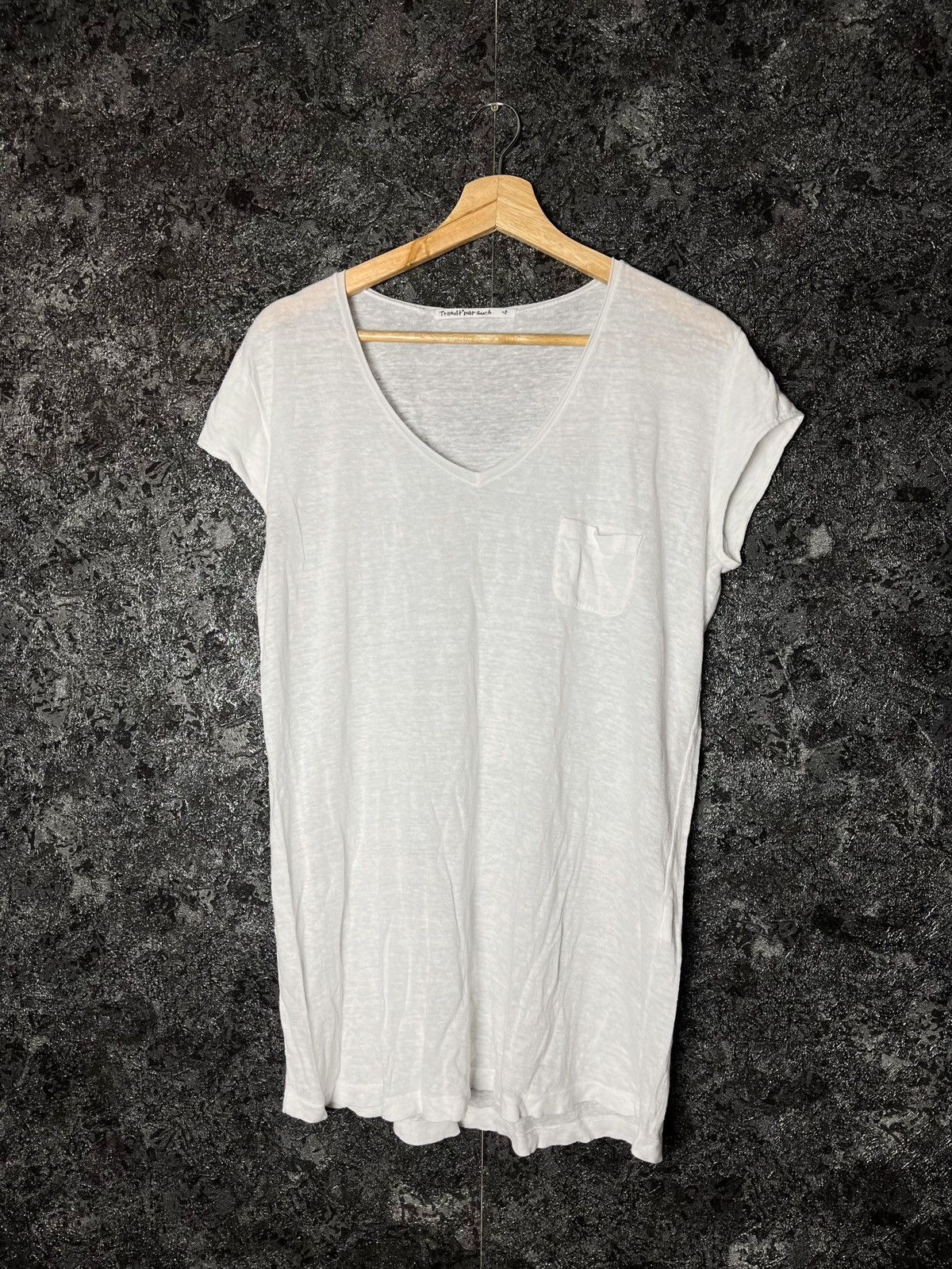 Transit Transit Par Such Avant Garde Linen T-Shirt Short Sleeve Tee Size XS / US 0-2 / IT 36-38 - 1 Thumbnail