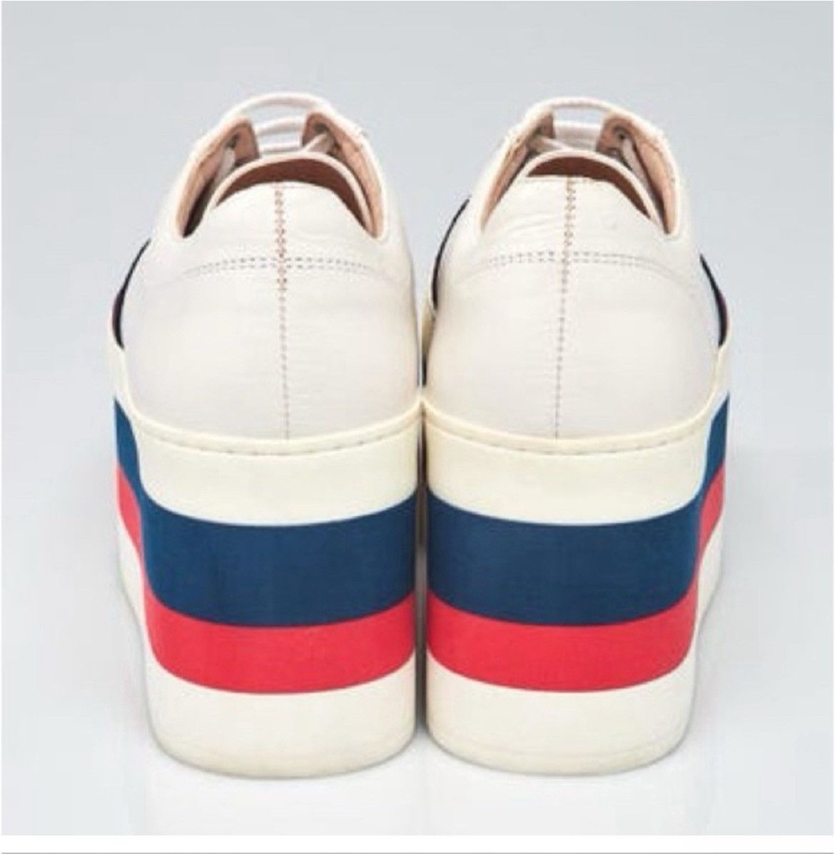 Gucci Authentic Gucci Web Striped Peggy Platform Sneakers 37.5 Size US 7.5 / IT 37.5 - 9 Thumbnail