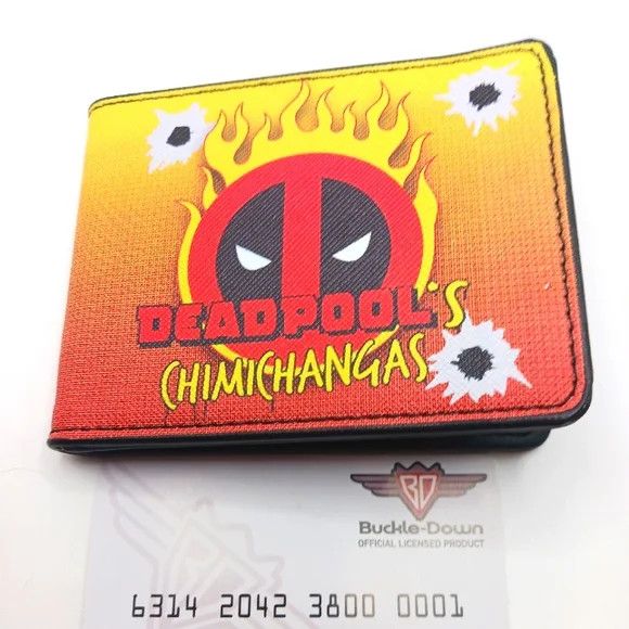 Other Dead Pool Men's Bi Fold Wallet Vegan Leather New Made in USA Size ONE SIZE - 2 Thumbnail