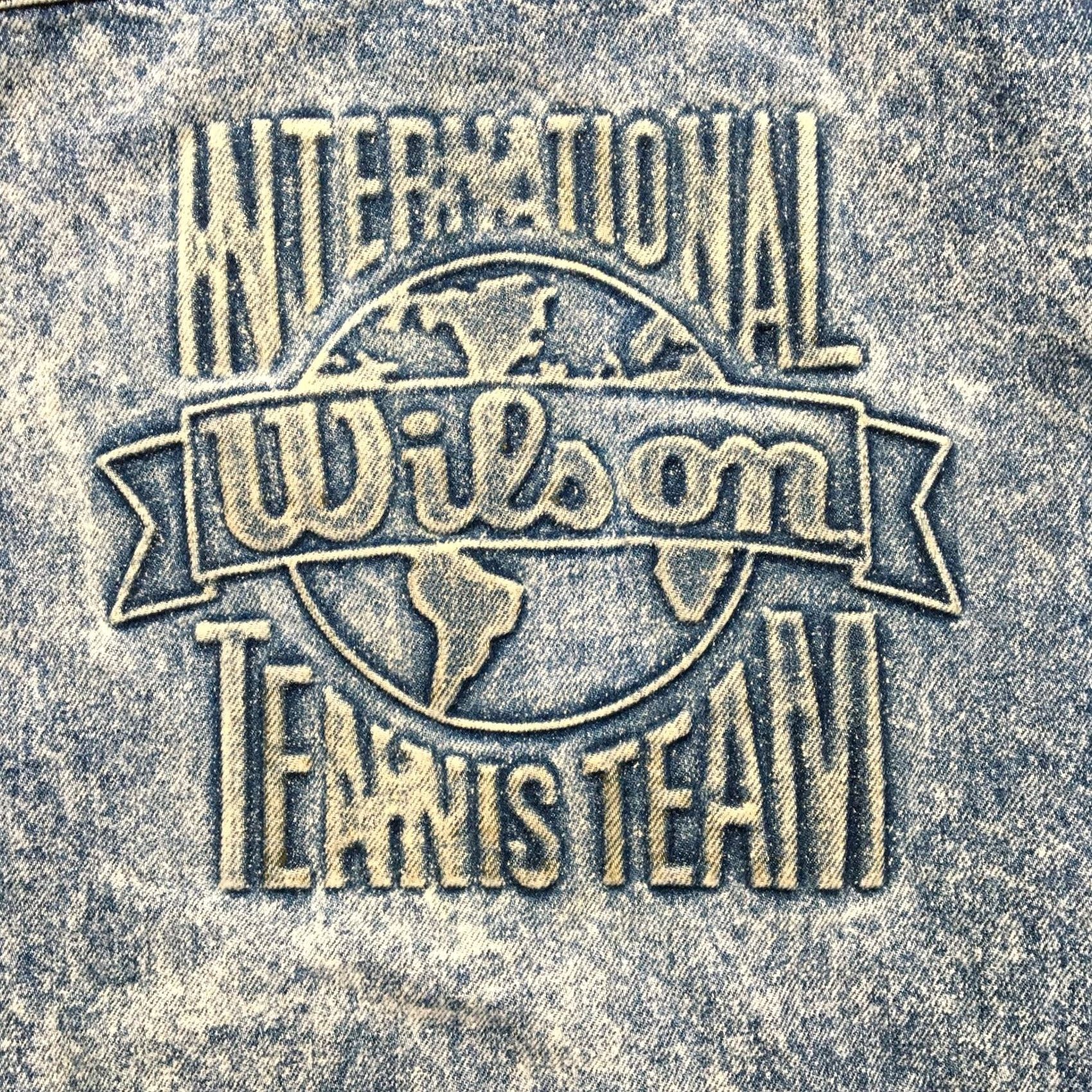 Wilson VINTAGE Wilson Jacket Mens Large L Blue Denim International Tennis Team Jacket Size US L / EU 52-54 / 3 - 2 Thumbnail