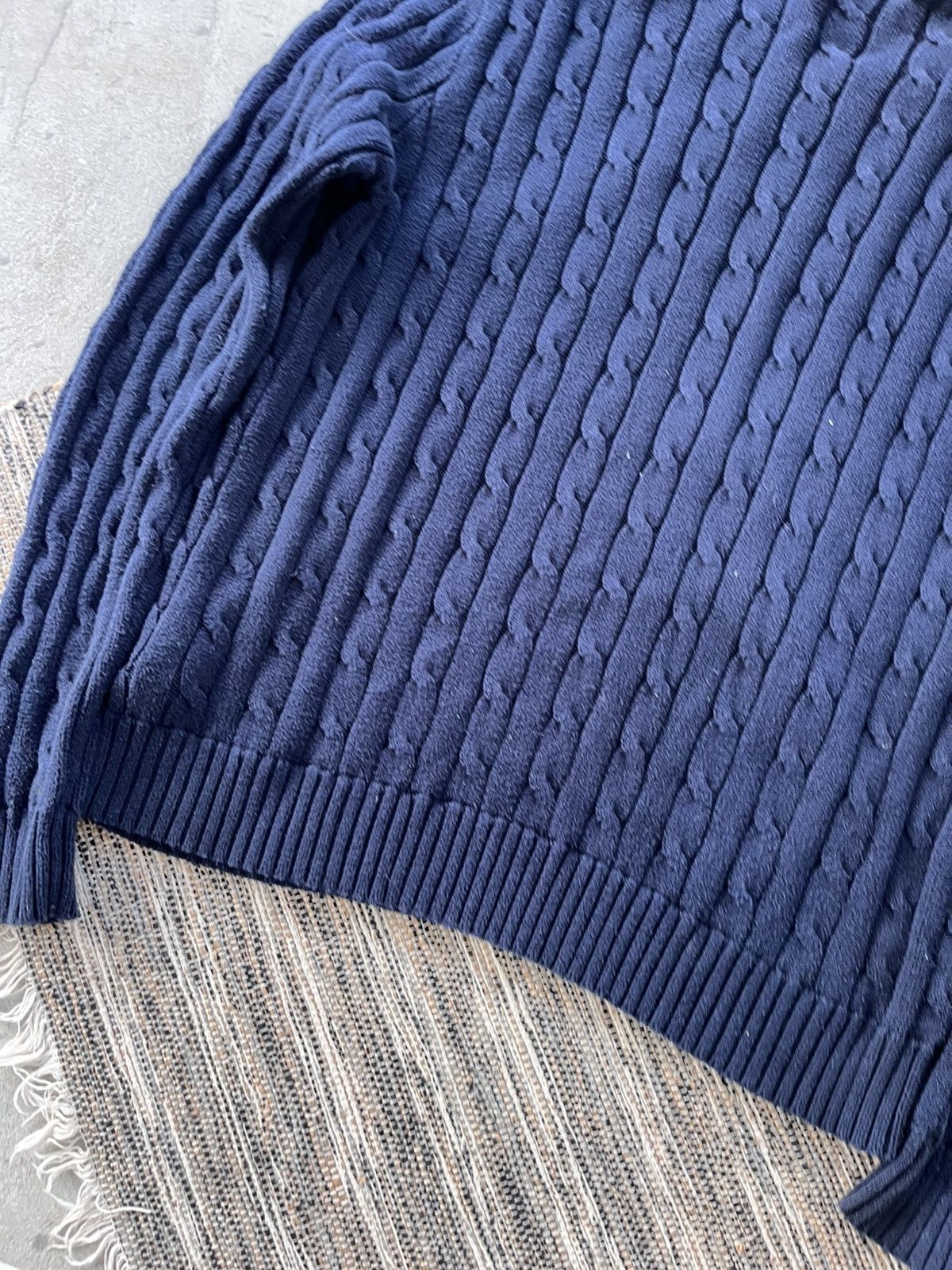 Polo Ralph Lauren Vintage Polo Ralph Lauren Navy Knit Sweater Y2K Avantgarde Size XL / US 12-14 / IT 48-50 - 15 Thumbnail