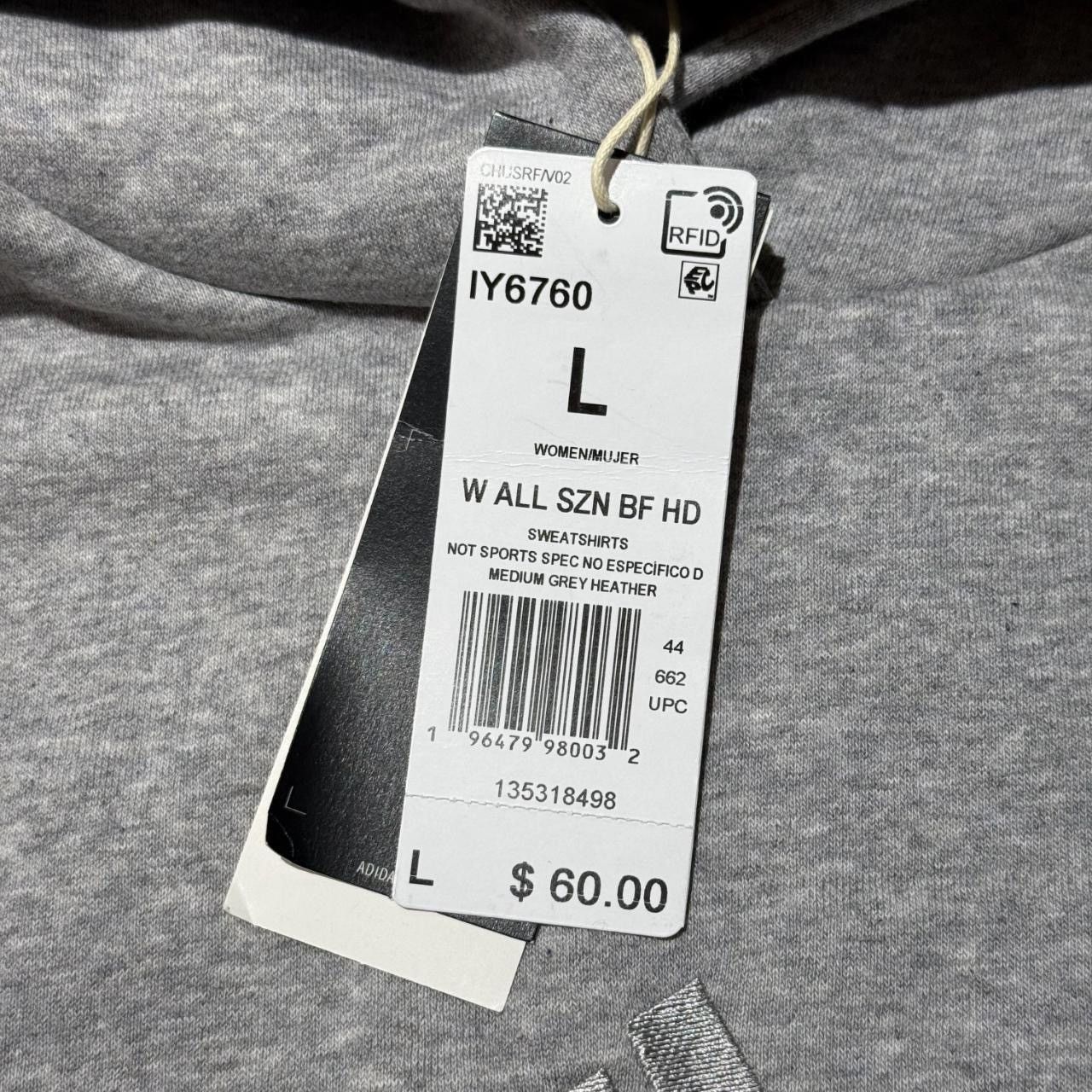 Adidas Grey baggy fit adidas hoodie Size US L / EU 52-54 / 3 - 2 Thumbnail
