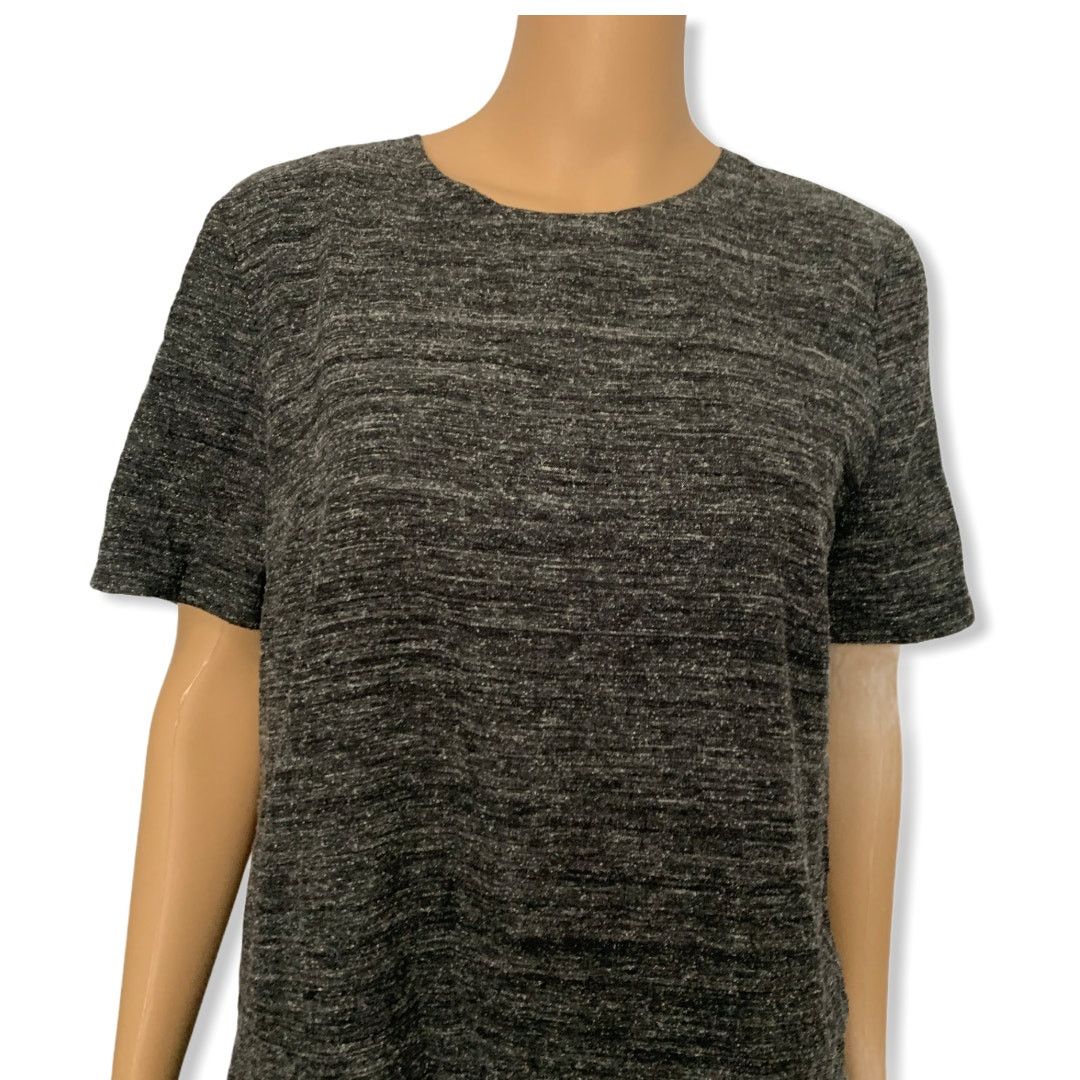 Eileen Fisher NEW Eileen Fisher Heathered Gray Silk Linen Shift Dress S Size S / US 4 / IT 40 - 4 Thumbnail
