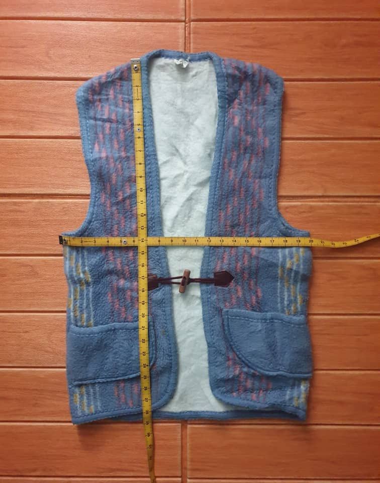 Japanese Brand Abstract winter wool Vest Jacket Size US M / EU 48-50 / 2 - 6 Thumbnail