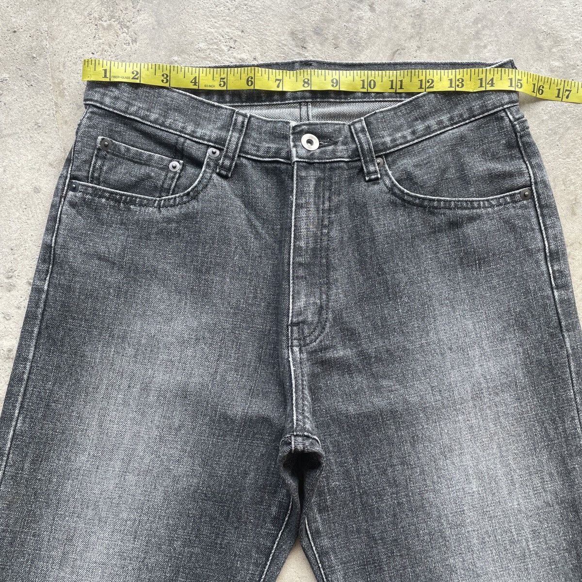 Japanese Brand Vintage Japanese Black Faded Jeans Pants Denim w30x28.5 Size US 34 / EU 50 - 5 Thumbnail