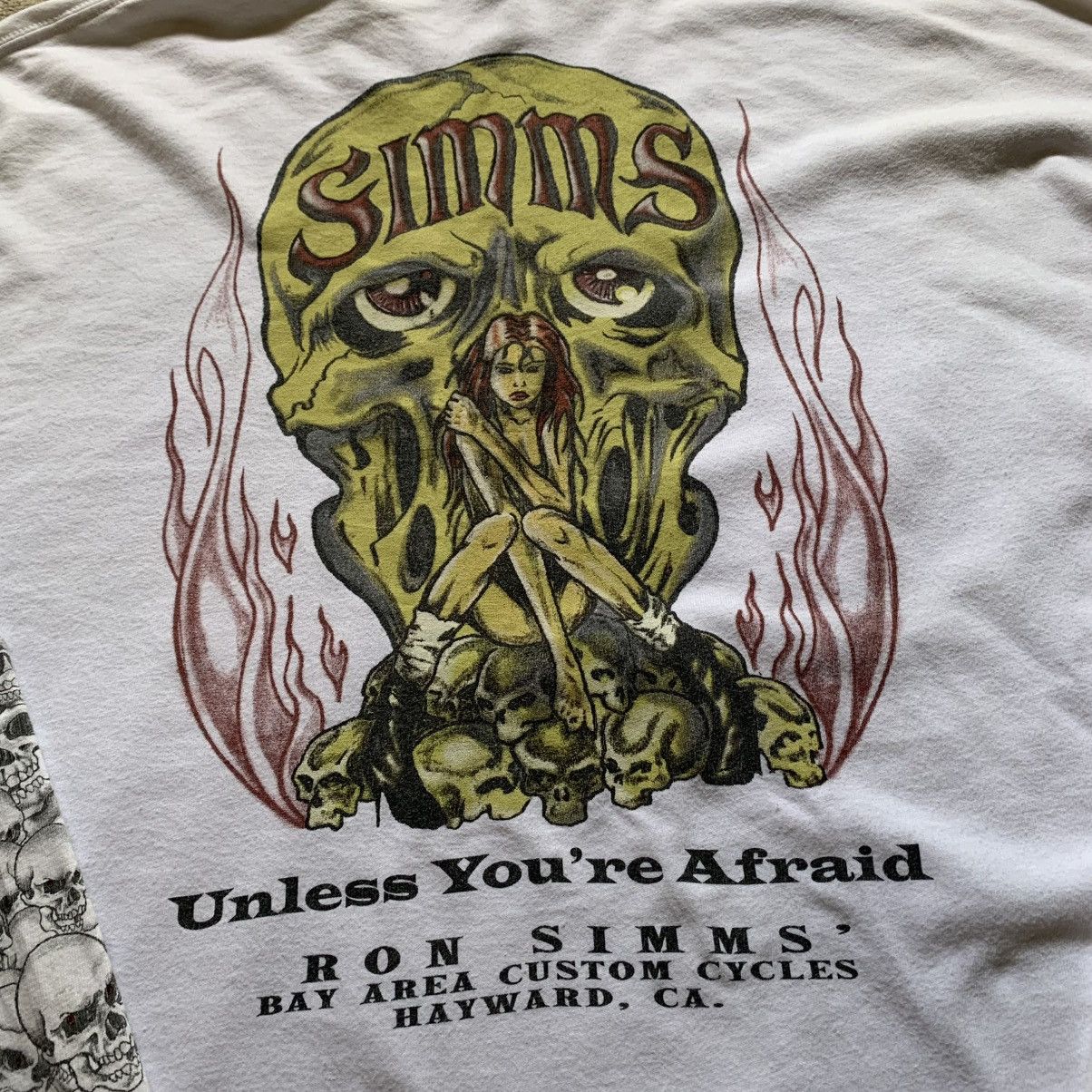 Hanes Vintage Ron Simms Costum Cycles Hayward, Ca. Size US XL / EU 56 / 4 - 2 Thumbnail