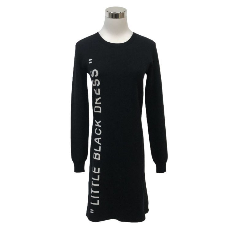 Off-White Off-White Little Black Dress Logo Knit Dress Size 38 Size XS / US 0-2 / IT 36-38 - 1 Thumbnail