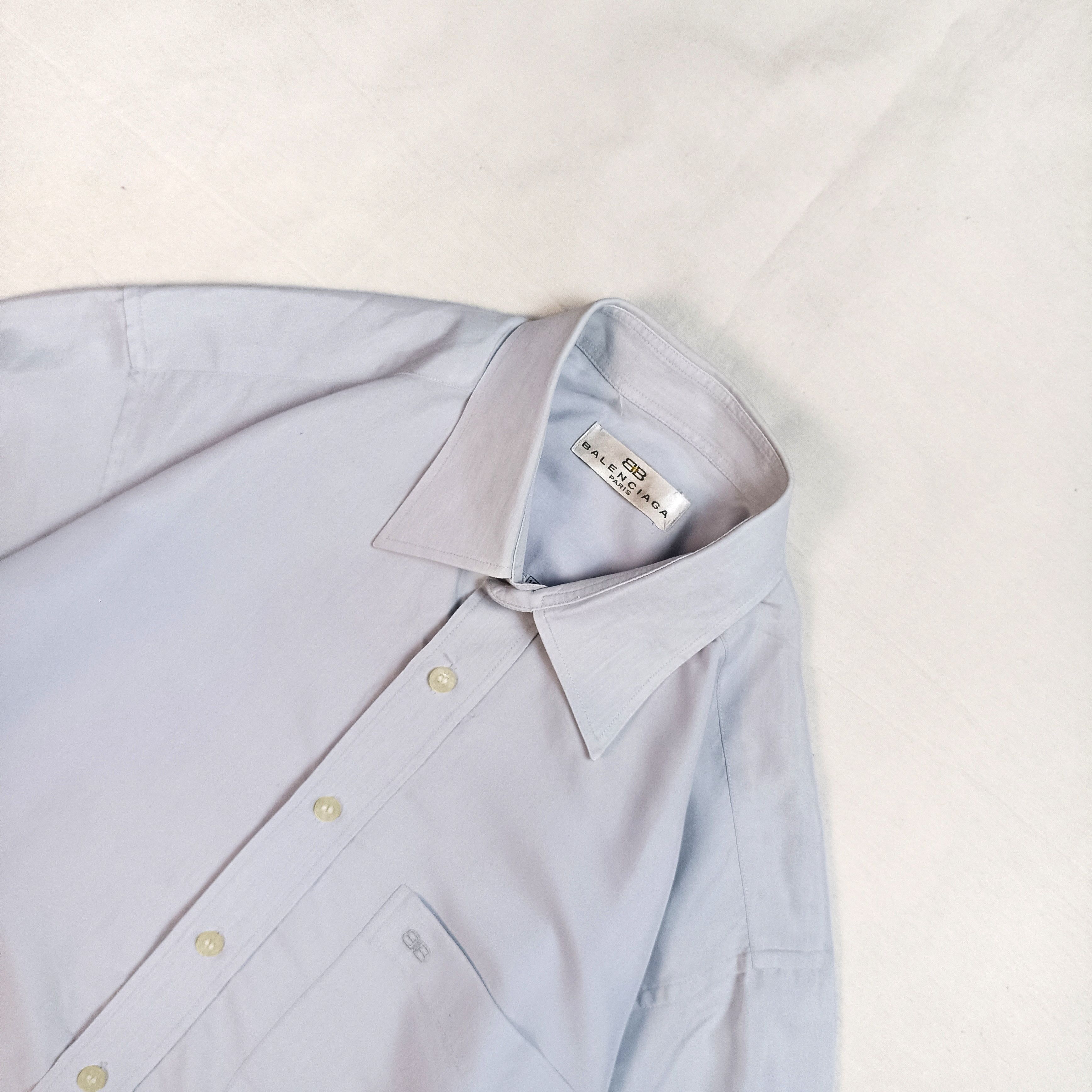 Balenciaga × Vintage 📦 Balenciaga Button Up Formal Shirt Size US L / EU 52-54 / 3 - 3 Thumbnail