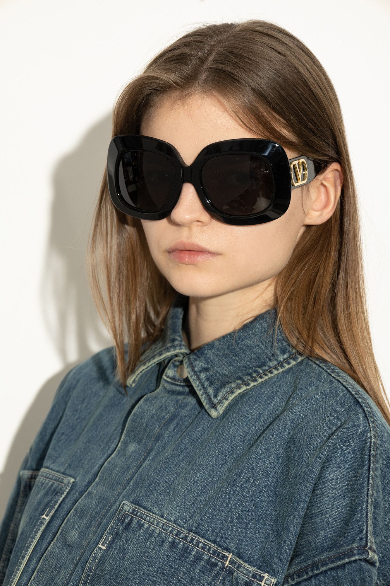 Valentino NEW VALENTINO SUNGLASSES VLS-180A BLACK/GRAY WOMEN EYEWEAR Size ONE SIZE - 1 Thumbnail