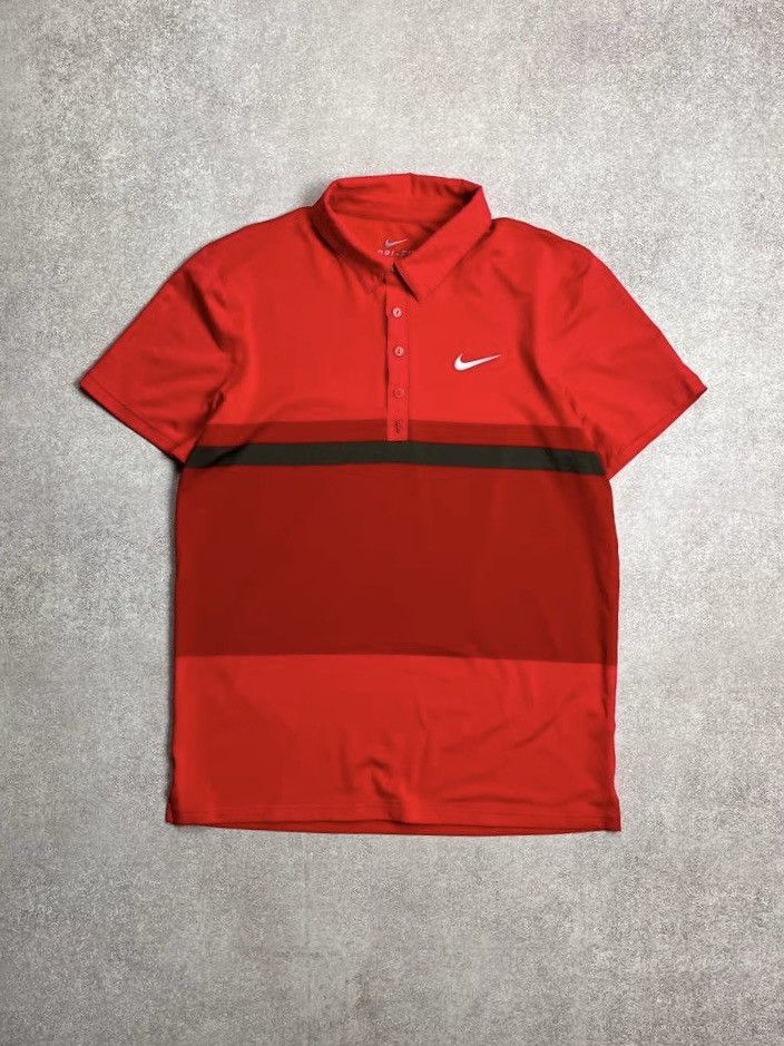 Nike × Vintage Vintage Nike RF Roger Federer Red Polo Shirt M Size US M / EU 48-50 / 2 - 1 Thumbnail