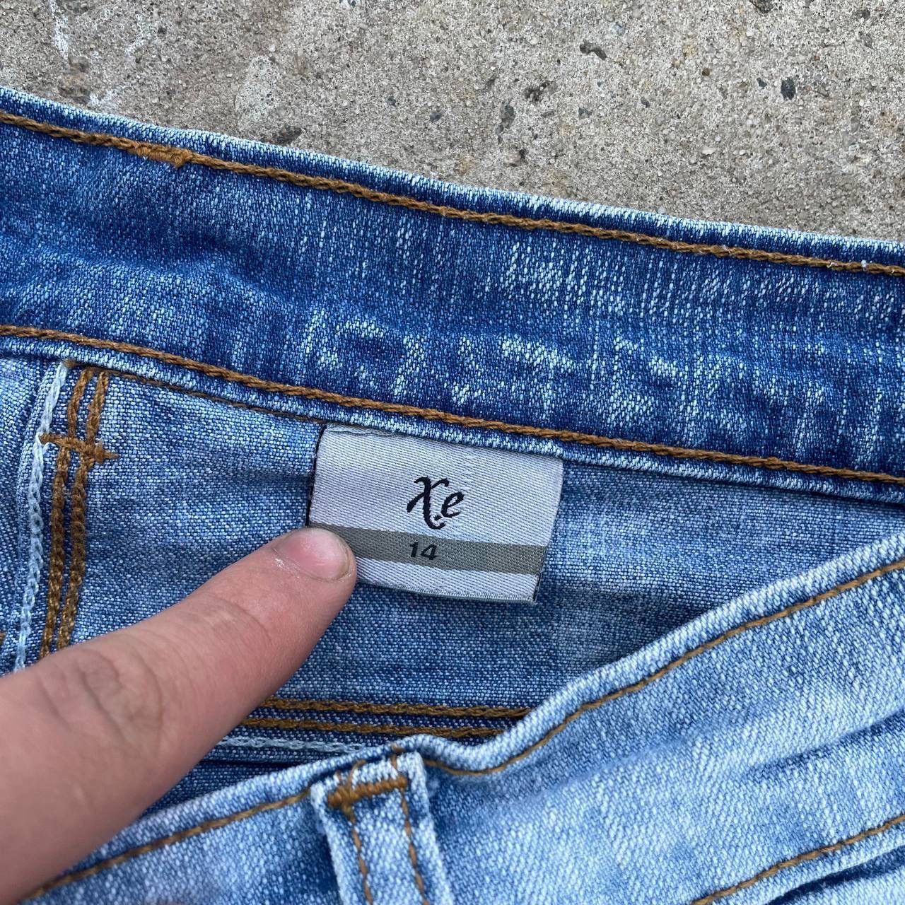 20471120 Vintage Women’s Japan XE Jeans Size 14 Wide Leg Y2K 00s USA Size 36" / US 14 / IT 50 - 8 Thumbnail