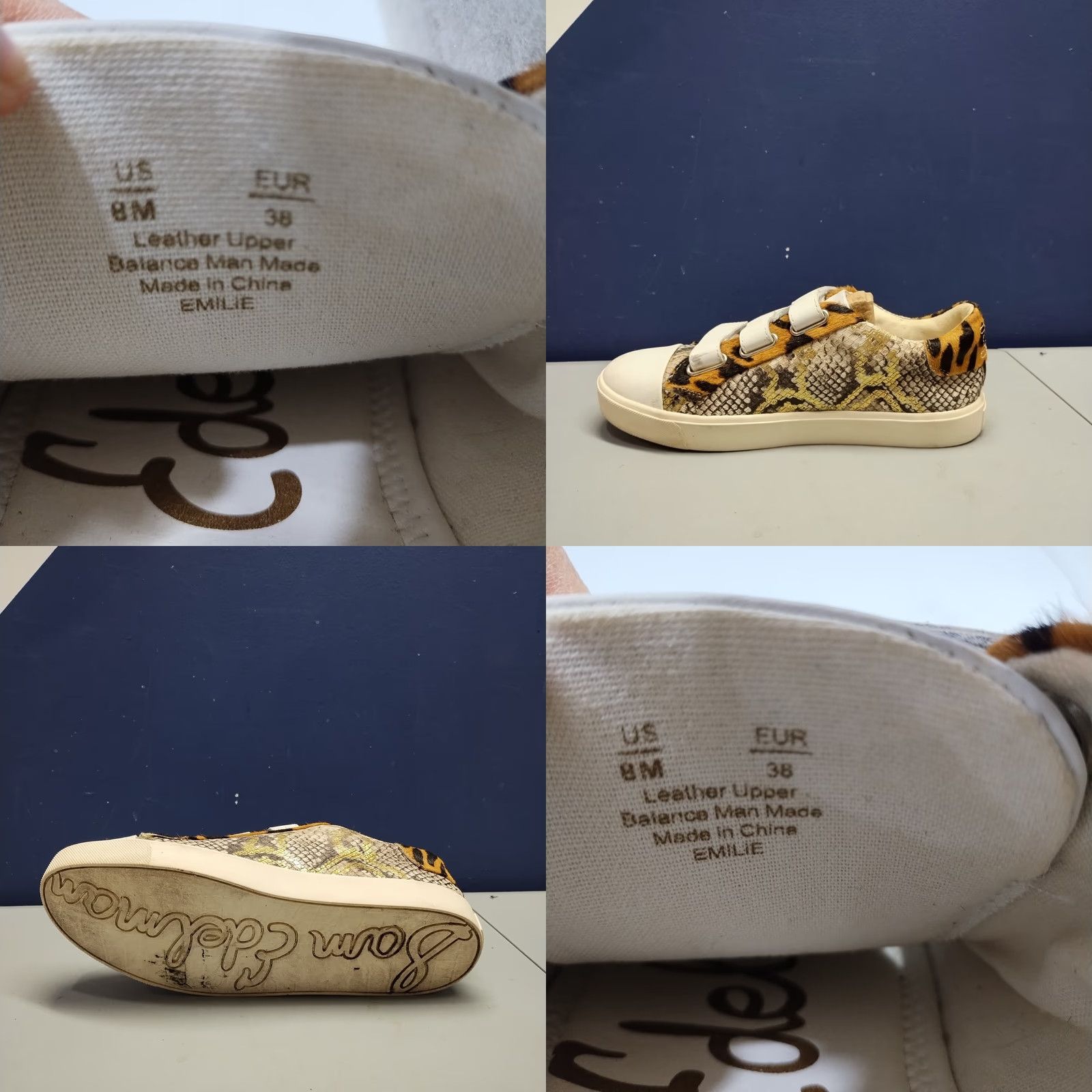 Sam Edelman Sam Edelman Emilie Sneakers Womens US 8M Multicolor Snake Leopard Print Leather Size US 8 / IT 38 - 8 Thumbnail