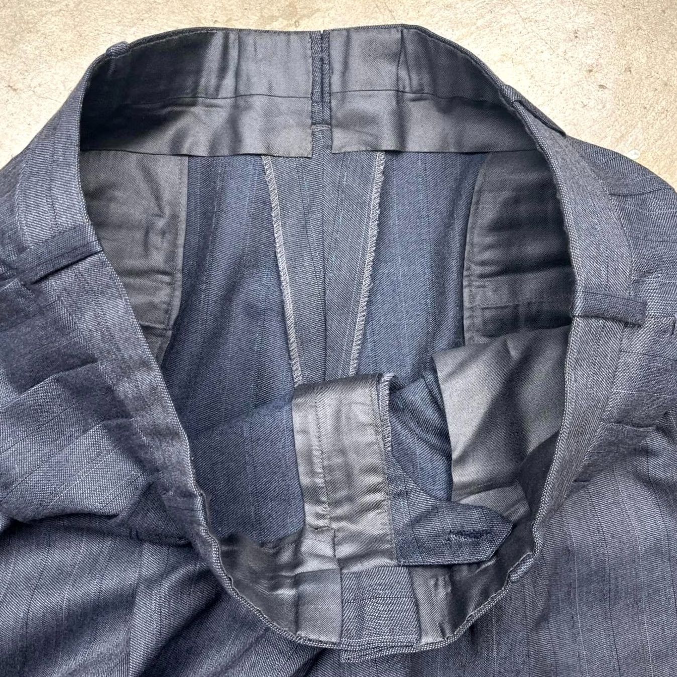 Vintage Vintage 80s Pleated Trousers Pinstripe Mens 34x29 Talon Zip Size US 34 / EU 50 - 3 Thumbnail