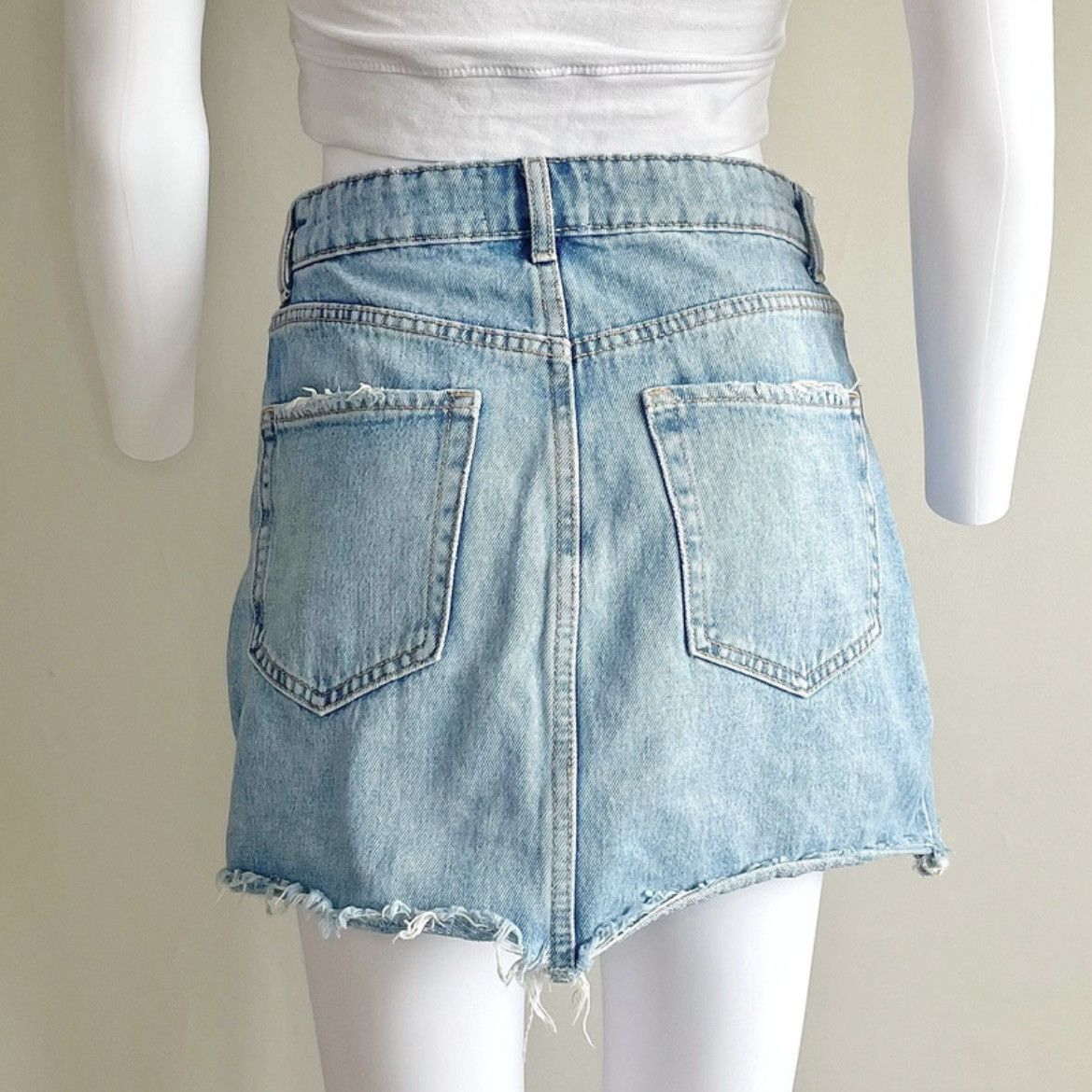 Zara Zara SS18 Light Wash Jean Denim Join Life Skirt Size 27" / US 4 / IT 40 - 4 Thumbnail
