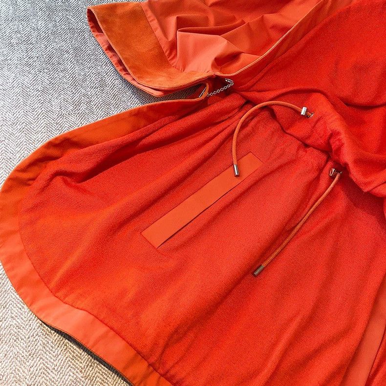 Loro Piana LORO PIANA Bright orange double-sided loose coat Size ONE SIZE - 5 Thumbnail