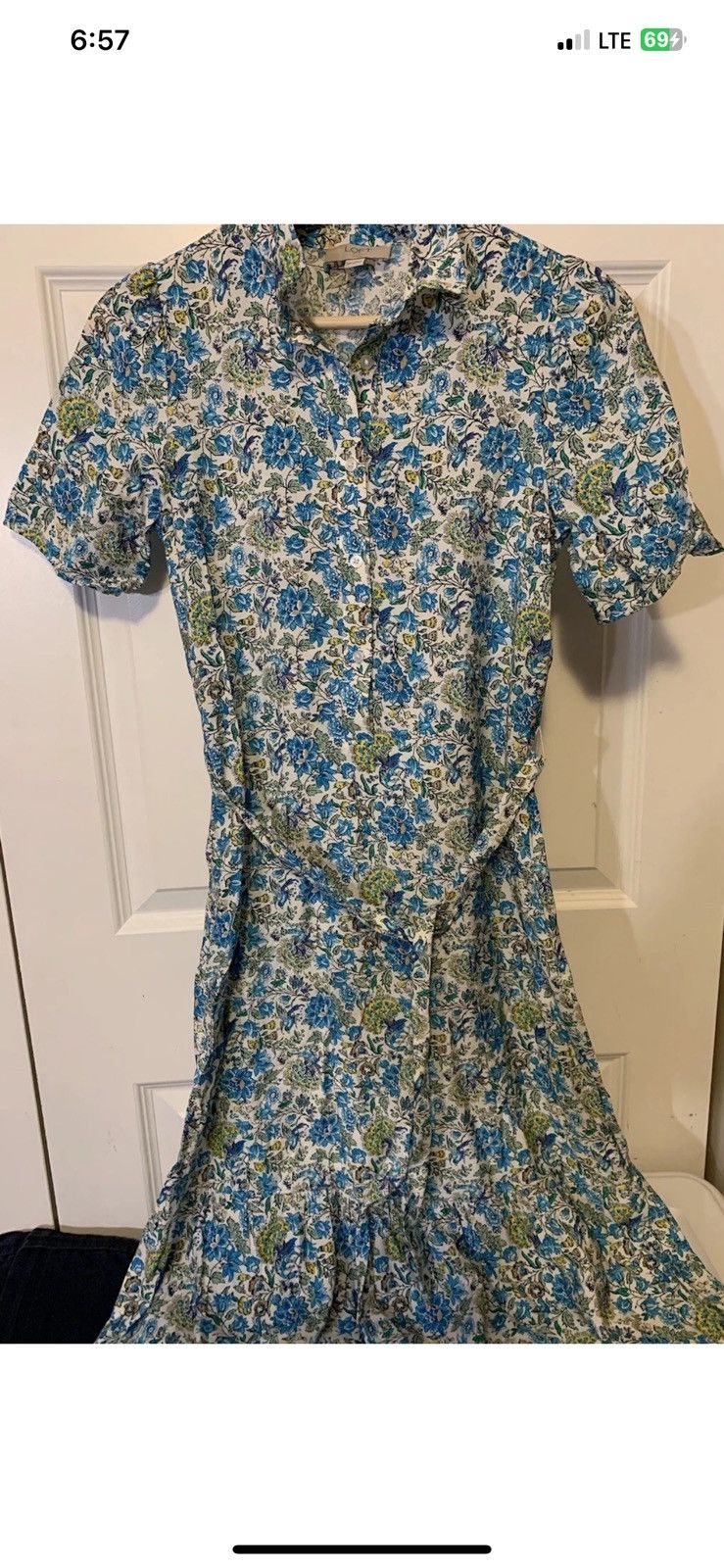 Loft Loft womens sz XSP maxi dress petite blue green Size XS / US 0-2 / IT 36-38 - 3 Thumbnail