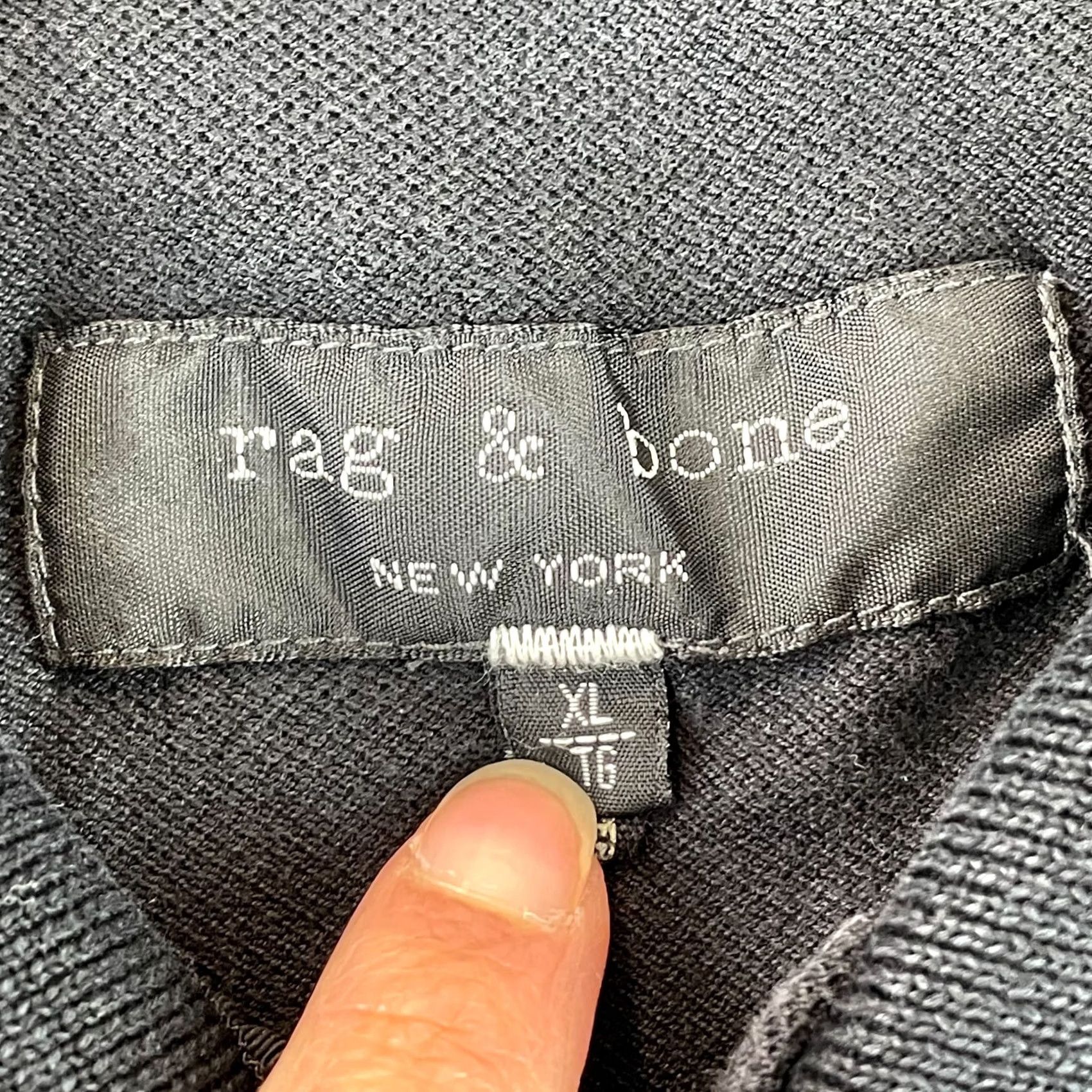 Rag & Bone Rag & Bone Polo Shirt Mens XL Black Peruvian Pima Cotton Short Sleeve Designer Shirt Size US XL / EU 56 / 4 - 2 Thumbnail