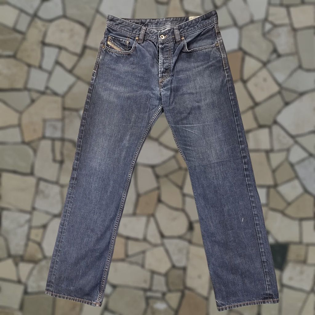 Diesel Diesel Jeans Mens 31x32 Blue Larkee Relaxed Straight Button Fly Denim 0088Z Size US 31 - 1 Thumbnail