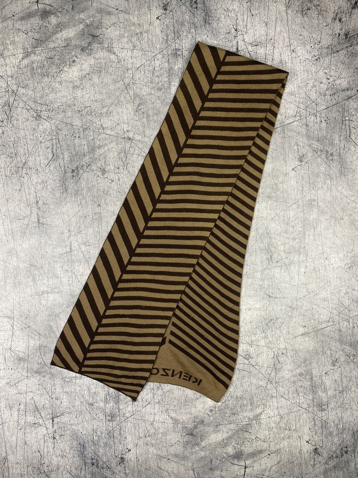 Kenzo × Vintage Vintage Kenzo Homme Designer Wool Scarf Size ONE SIZE - 7 Thumbnail