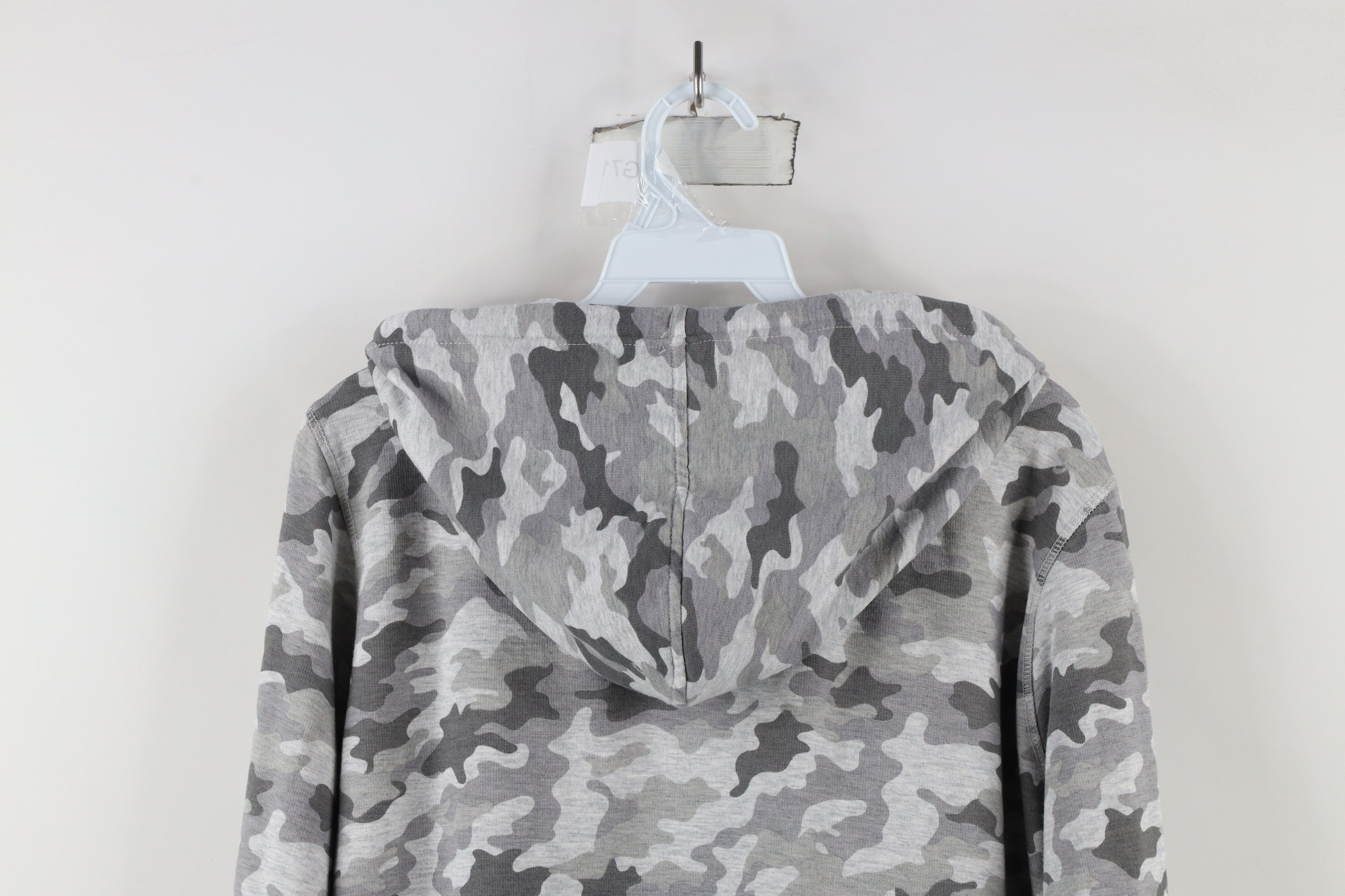 Eddie Bauer × Vintage Eddie Bauer Spell Out Full Zip Camouflage Hoodie Sweatshirt Size L / US 10 / IT 46 - 12 Thumbnail