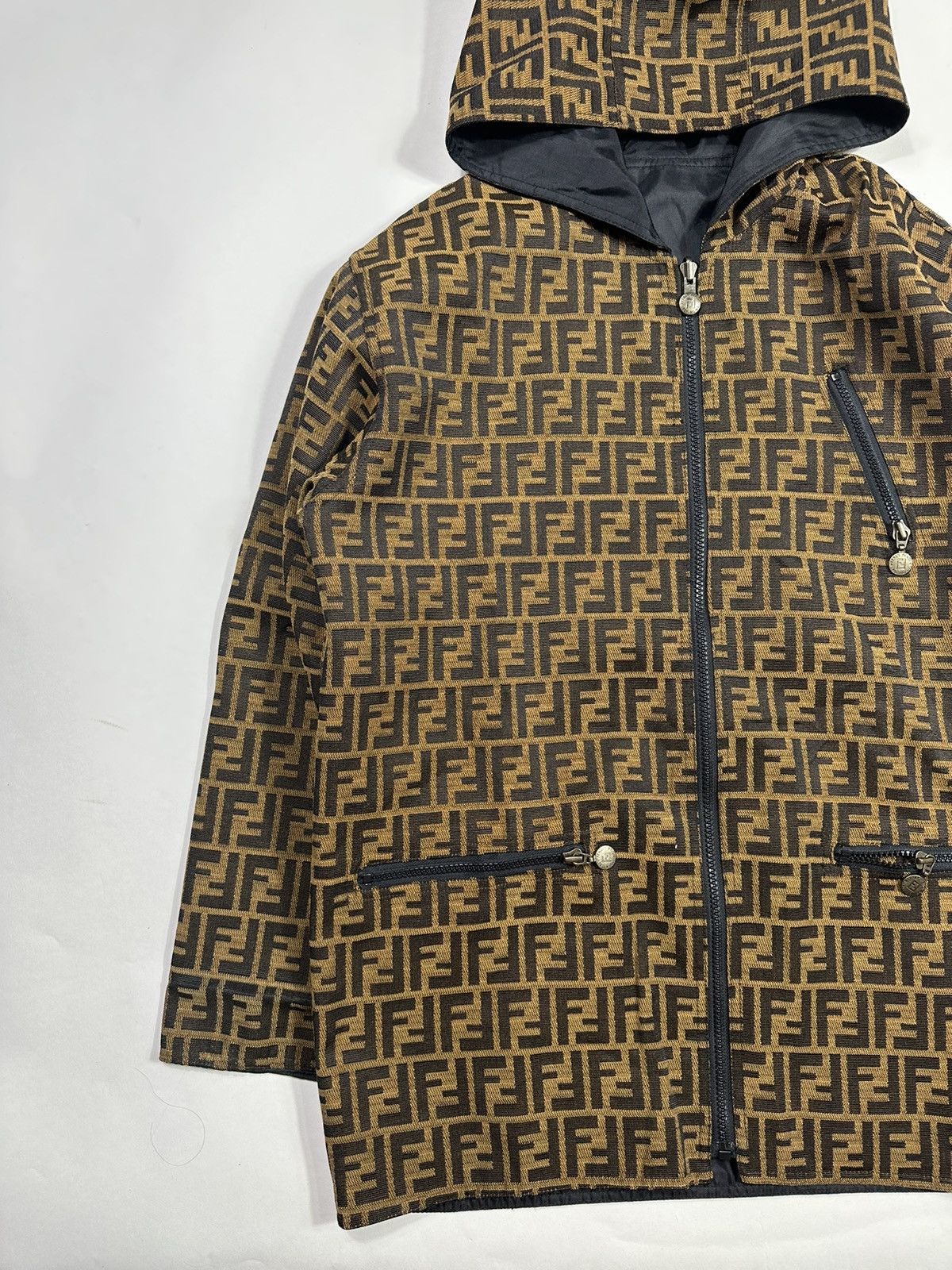 Fendi × Vintage Vintage - FENDI ZUCCA - Reversible Jacket Size US L / EU 52-54 / 3 - 4 Thumbnail