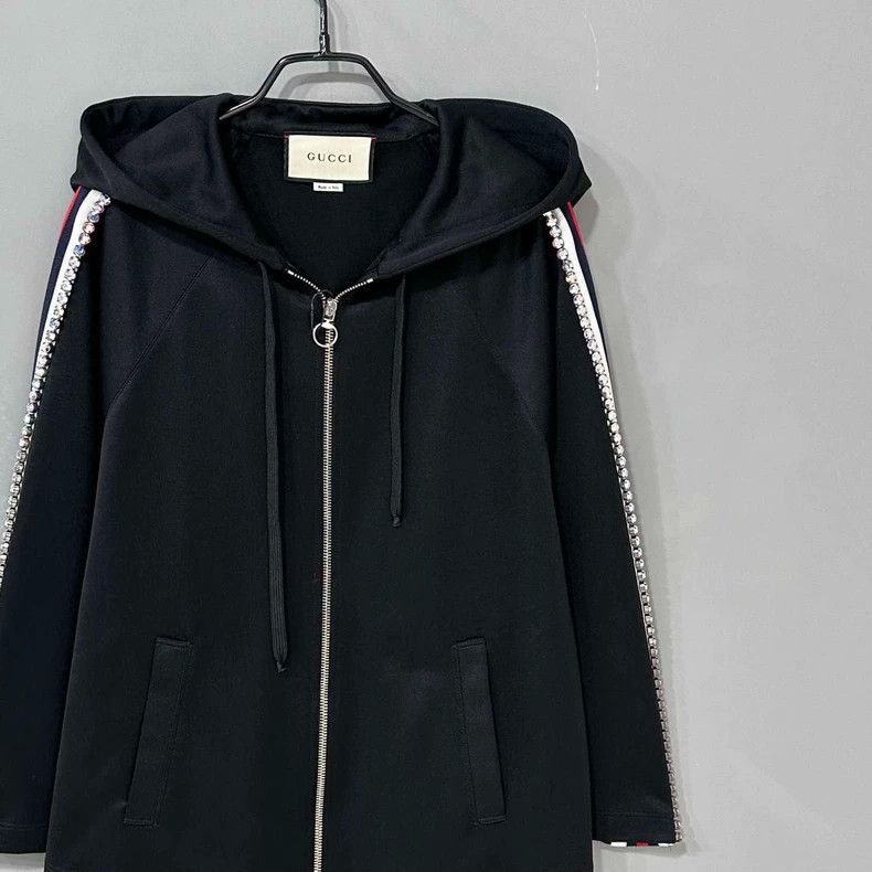 Gucci Gucci Hooded Jacket with Rhinestone Detail-2505 Size M / US 6-8 / IT 42-44 - 2 Thumbnail