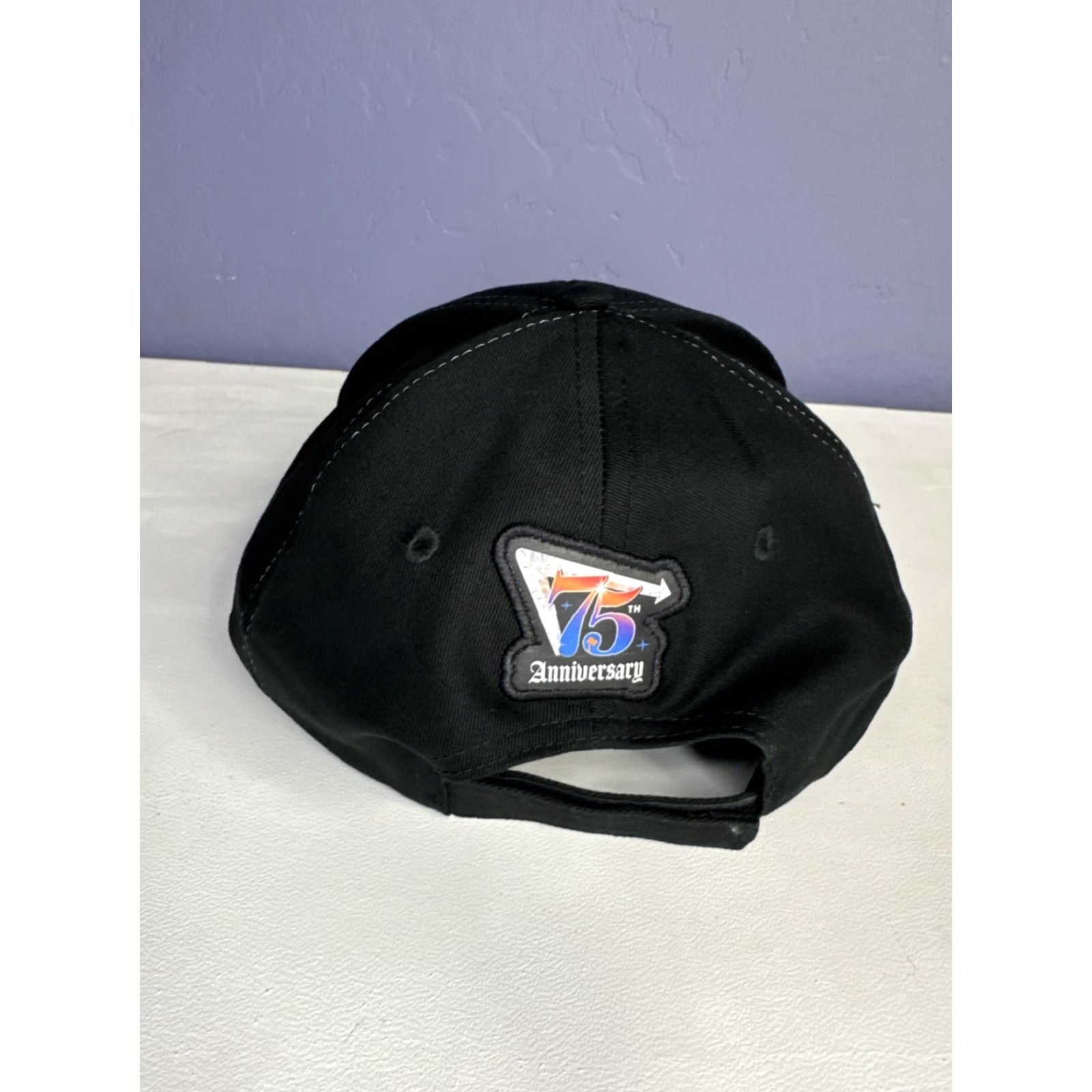 Vintage VINTAGE In N Out Burger 75th Anniversary Flames Black Baseball Hat Cap Strapback Men One Size Black Cap Size ONE SIZE - 3 Thumbnail