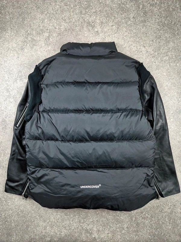 Undercover Undercover Black Leather Sleeve Down Puffer Jacket Size M Size US M / EU 48-50 / 2 - 2 Thumbnail