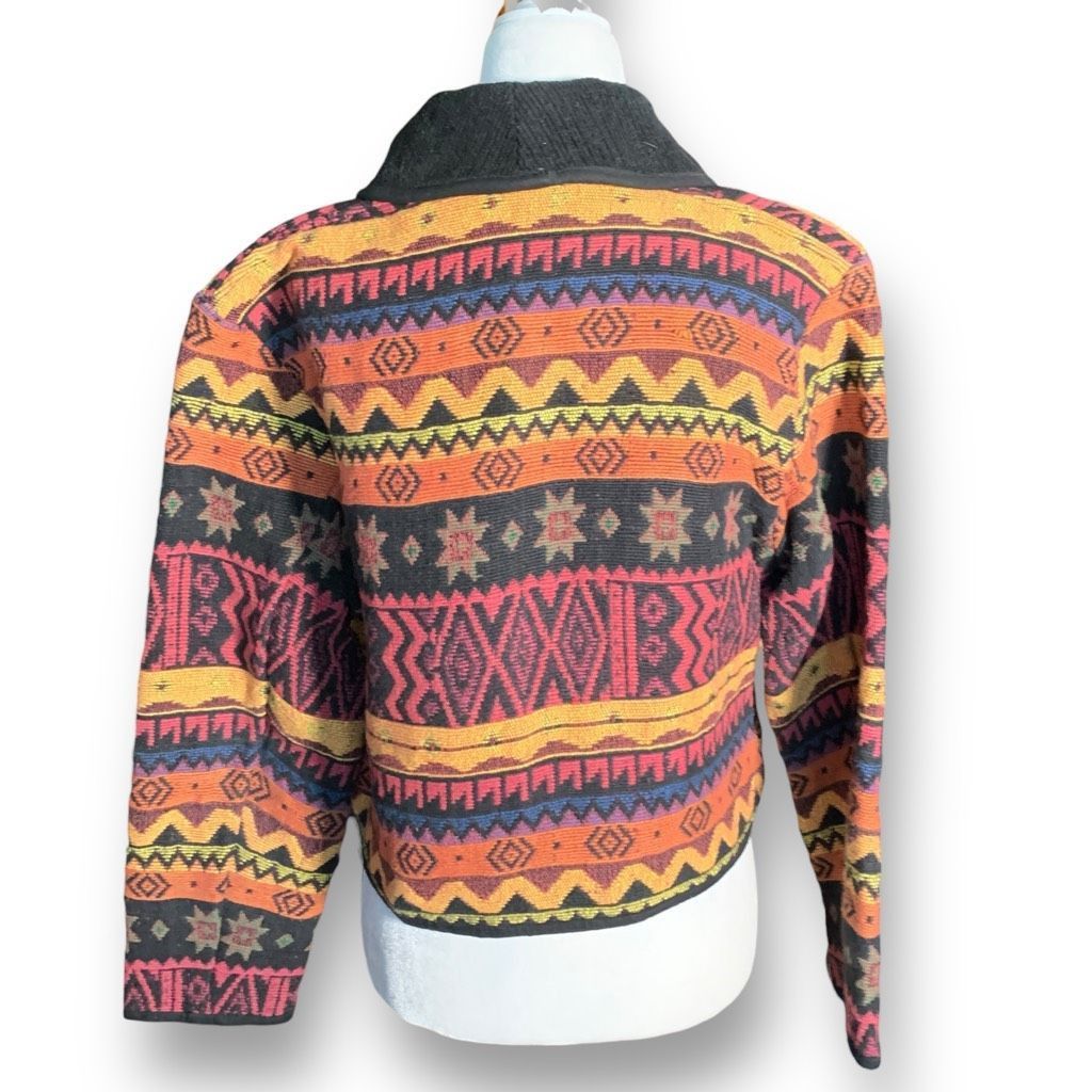 Vintage Vintage New Identity Jacket Southwestern Aztec Print Boxy Cr Size S / US 4 / IT 40 - 6 Thumbnail