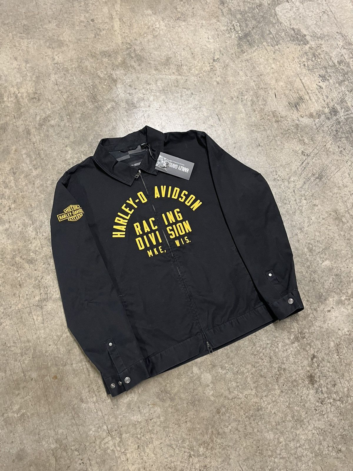 Harley Davidson × Vintage Harley Davidson jacket zip up cropped fit rare hype biker Size US XL / EU 56 / 4 - 1 Thumbnail