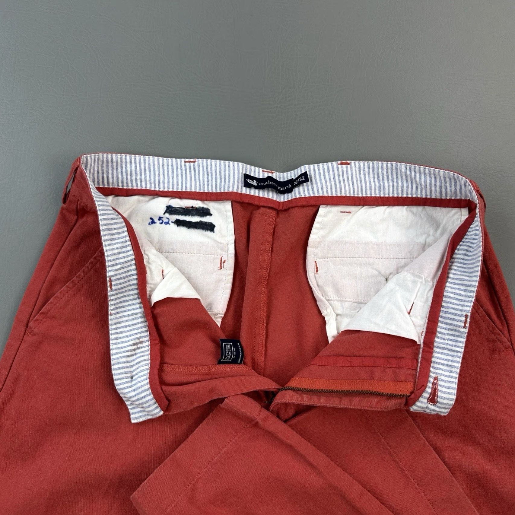Vintage Southern Marsh Pants Mens 32x32 Coral Flat Front Chino Preppy Casual Chino Pants Mens 32 Coral Red Regular Straight USA Logo Polo Size US 32 / EU 48 - 6 Thumbnail