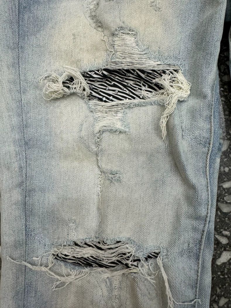 Amiri Amiri Light blue blue zebra pattern denim trousers 2501-Nex Size US 30 / EU 46 - 2 Thumbnail