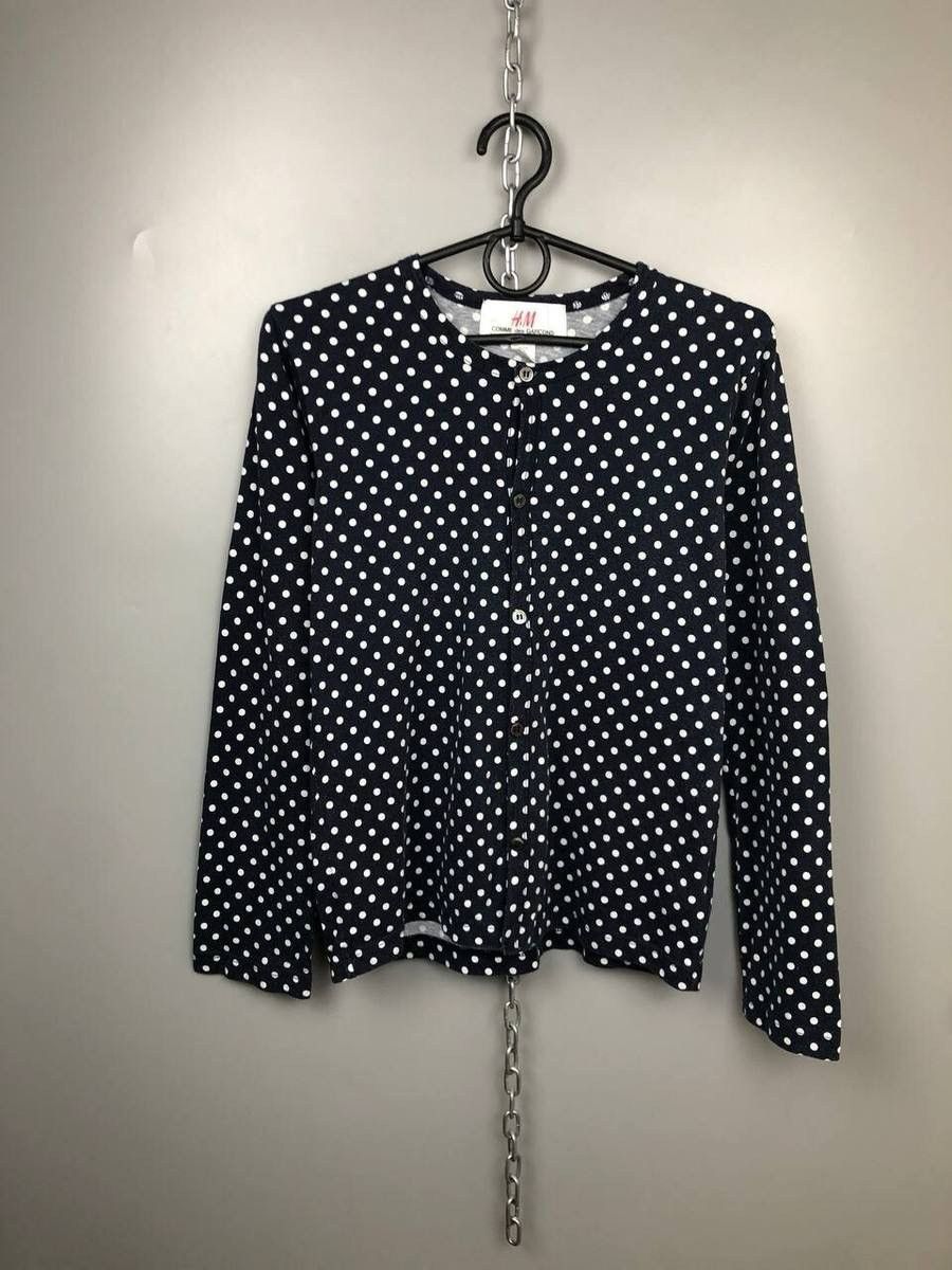 Comme des Garcons × H&M Comme des Garçons H&M Women Navy White Polka Dot Blouse Size S / US 4 / IT 40 - 1 Thumbnail