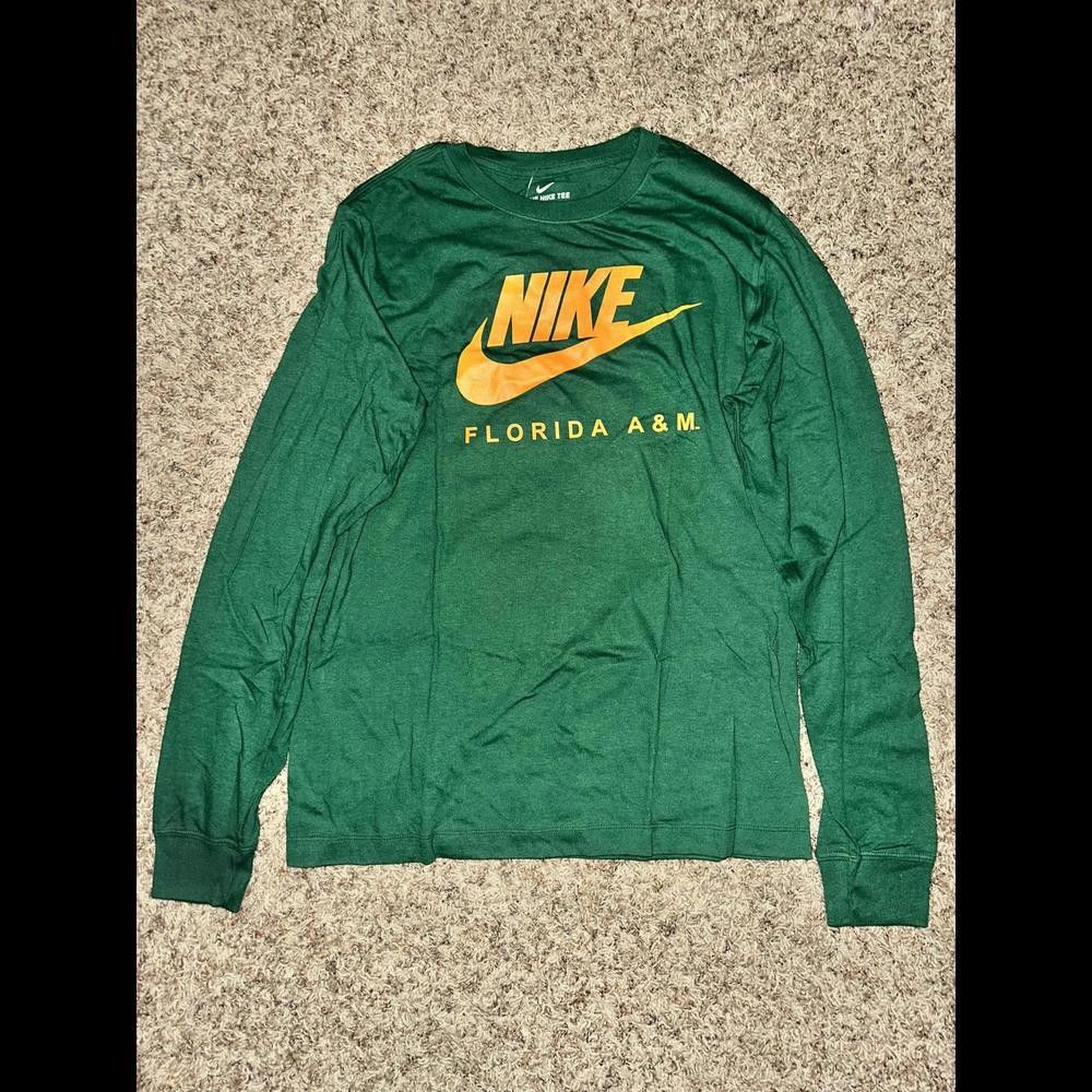 Nike Nike Men's College 365 (Florida A & M) Long-Sleeve Green T-Shirt Size US S / EU 44-46 / 1 - 1 Thumbnail
