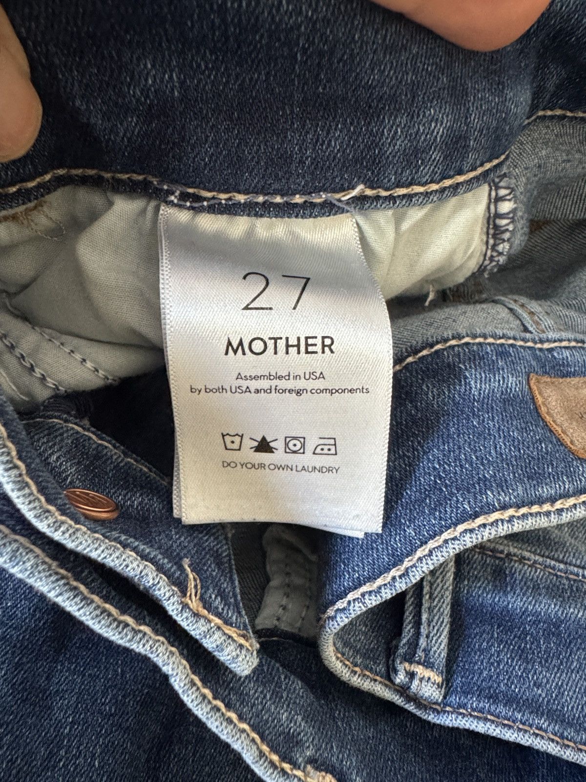 MOTHER Mother Denim Hustler Roller Heel Jeans High Rise, Flare 70s Size 27" / US 4 / IT 40 - 5 Thumbnail