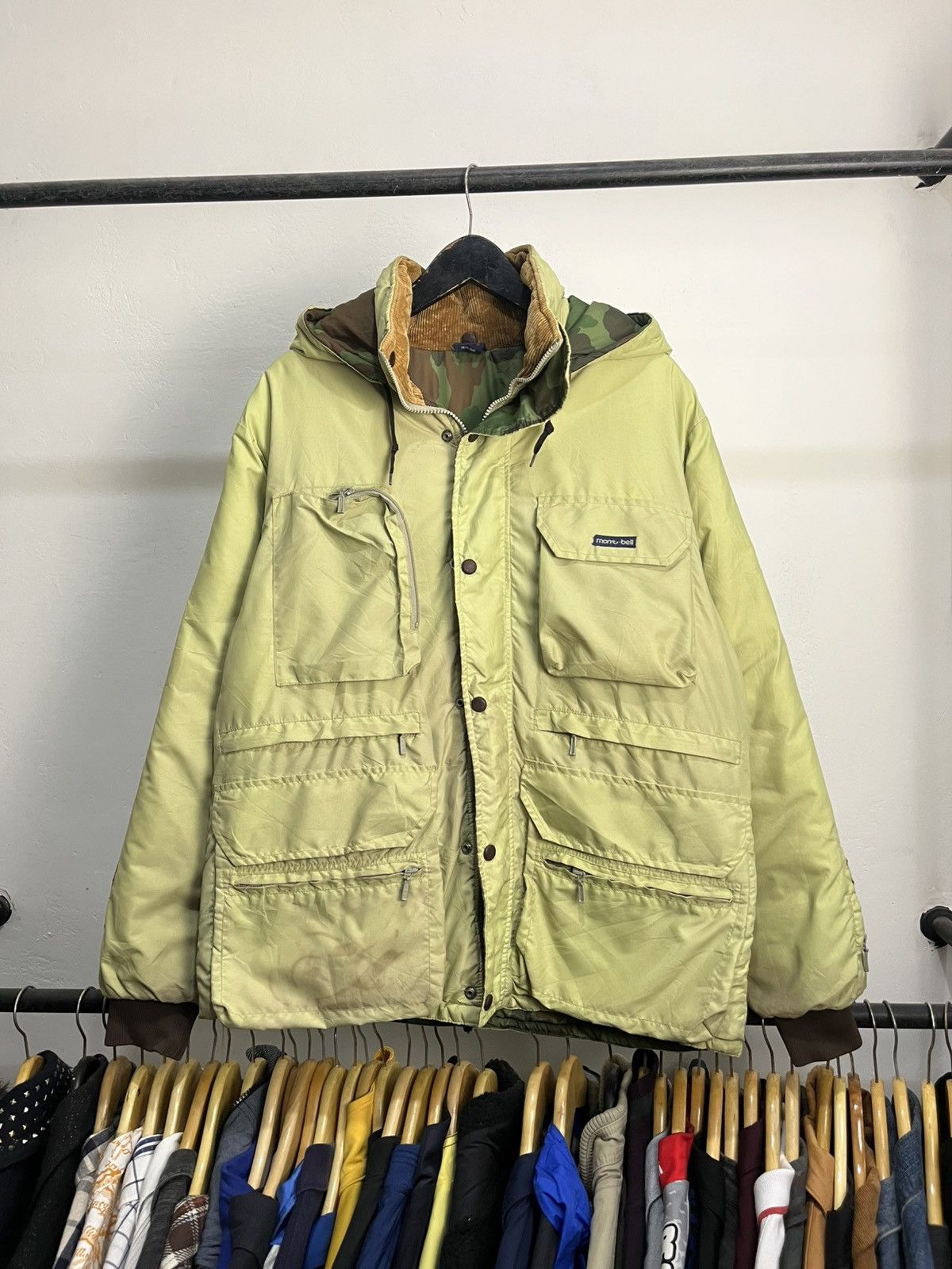 Montbell 1990s Montbell Reversible Camo Down Jacket Size US L / EU 52-54 / 3 - 1 Thumbnail