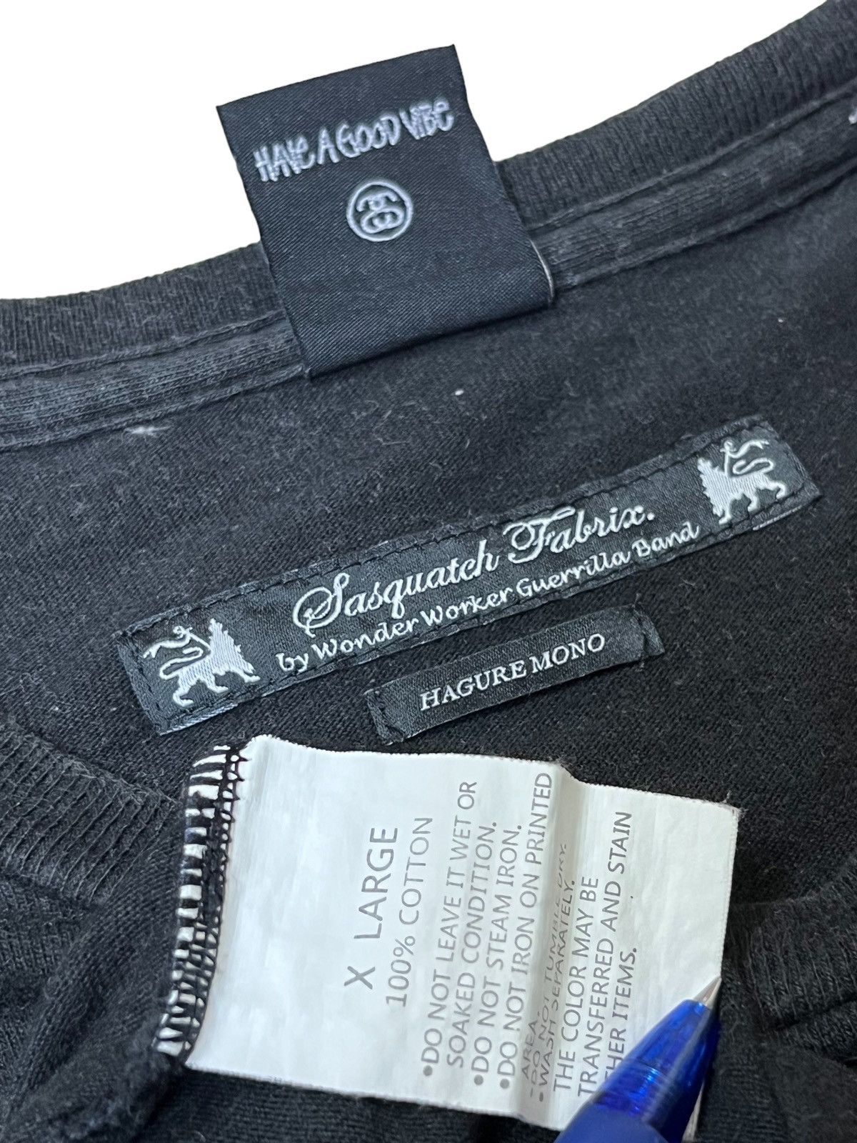 Stussy RARE🔥STUSSY x SASQUATCHFABRIX HAGURE MONO T SHIRT Size US XL / EU 56 / 4 - 9 Thumbnail