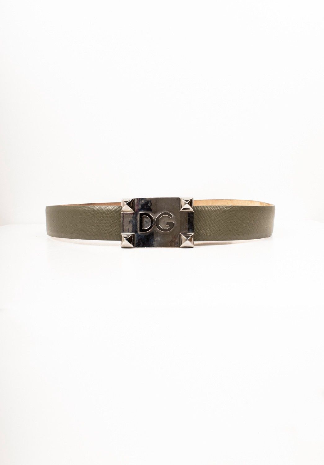 Dolce & Gabbana Dolce Gabbana Men Leather Belt Khaki Size L Size 38 - 3 Thumbnail