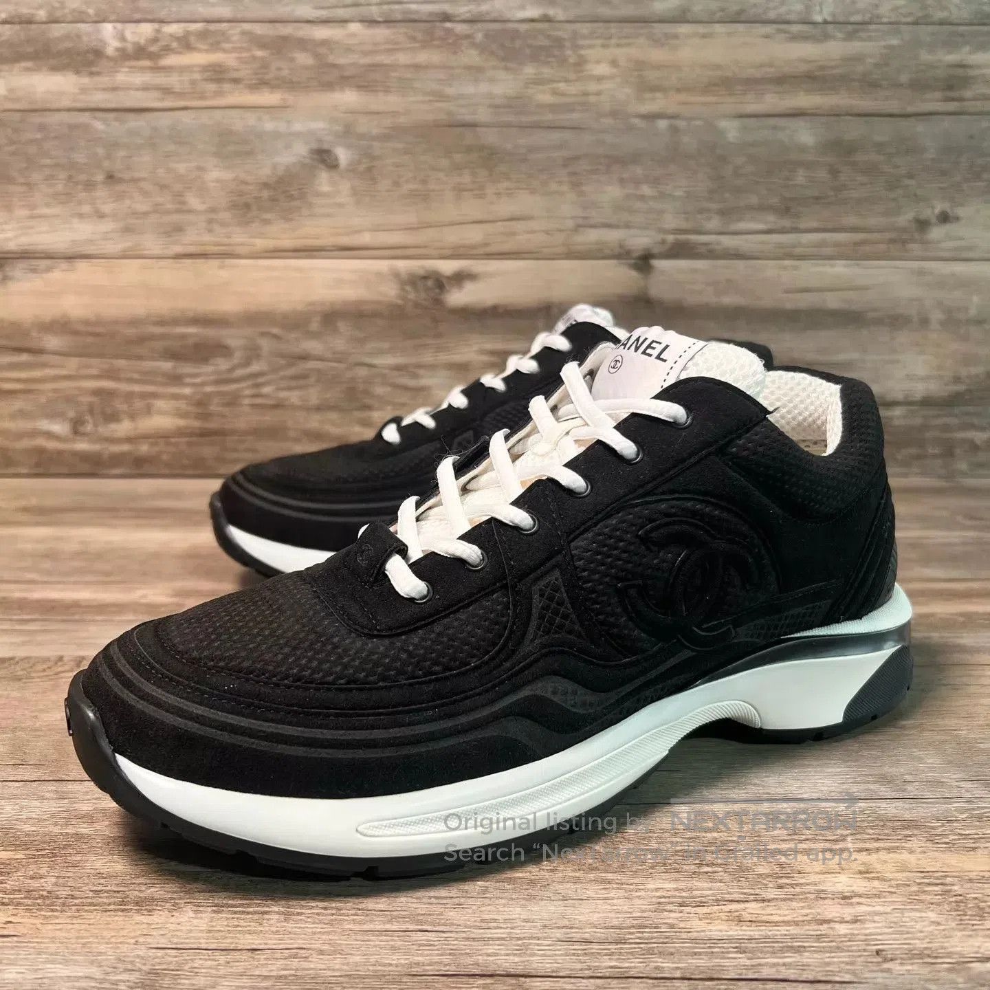 Chanel Black Low-Top Sneakers Size 9. Size US 9 / EU 42 - 1 Thumbnail