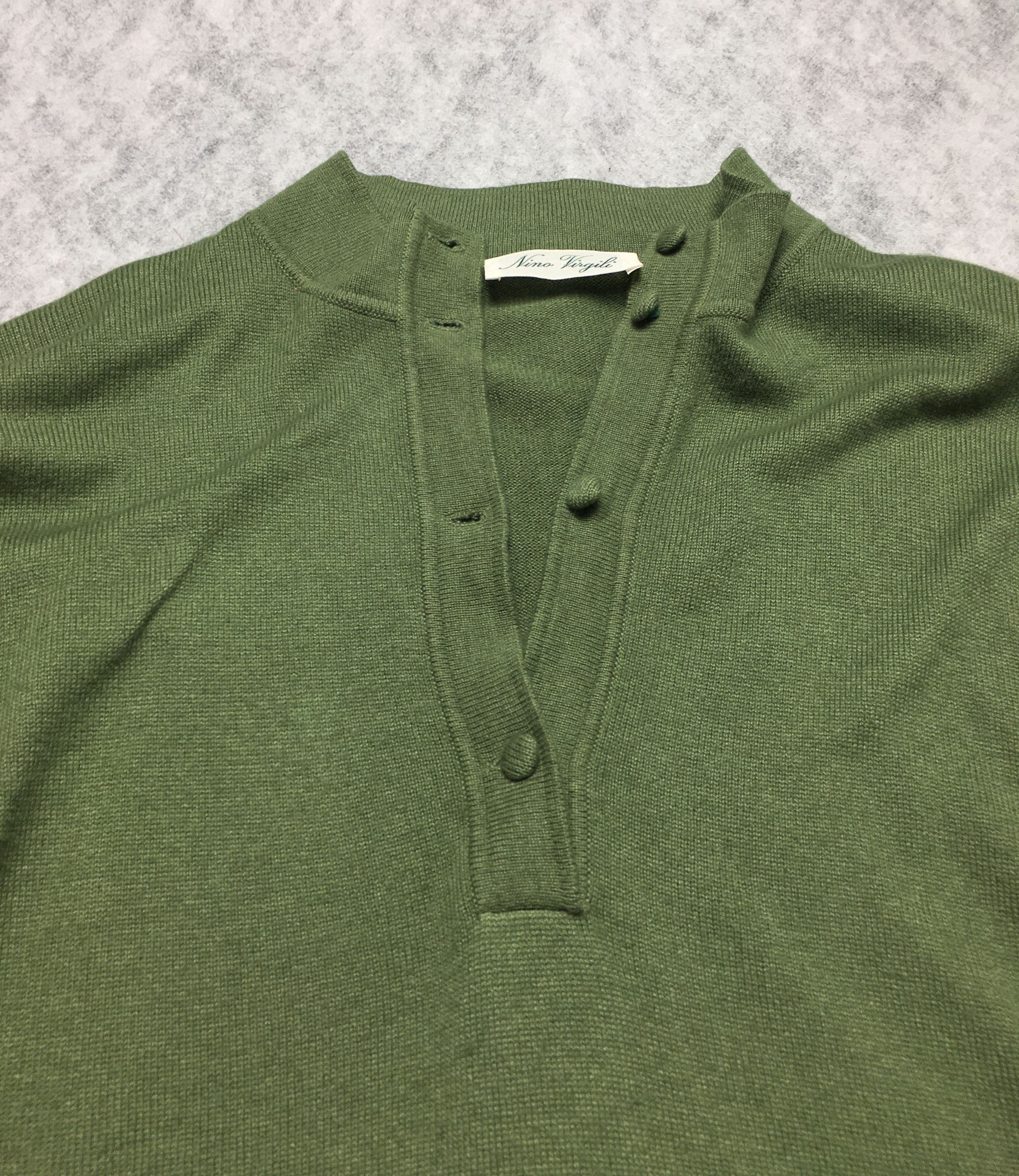 Vintage LUNARIA Cashmere by Nino Virgili Vintage Green Sweater IT 38 Size XS / US 0-2 / IT 36-38 - 8 Thumbnail
