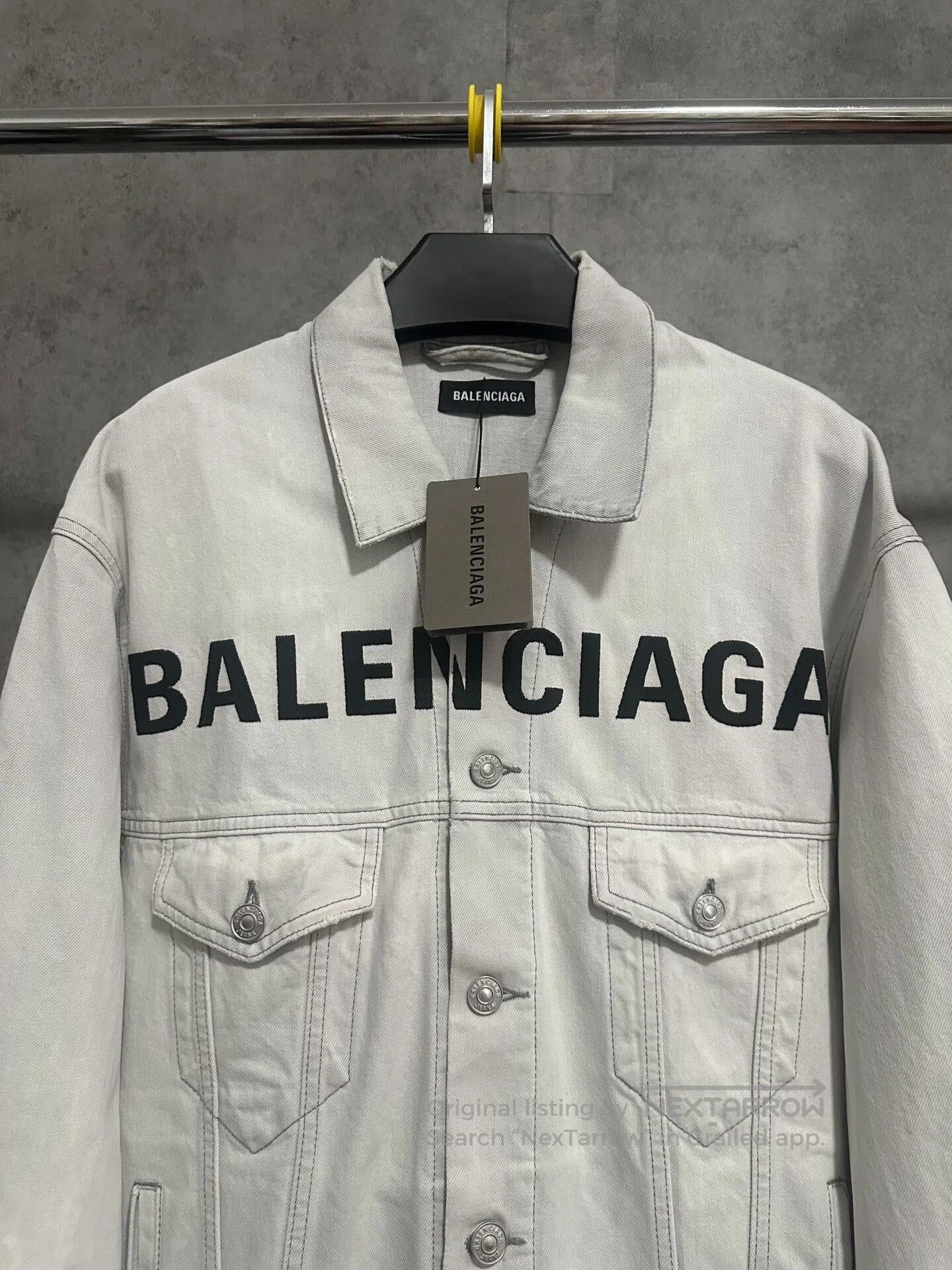 Balenciaga balenciaga distressed denim jacket with logo. Size US L / EU 52-54 / 3 - 2 Thumbnail