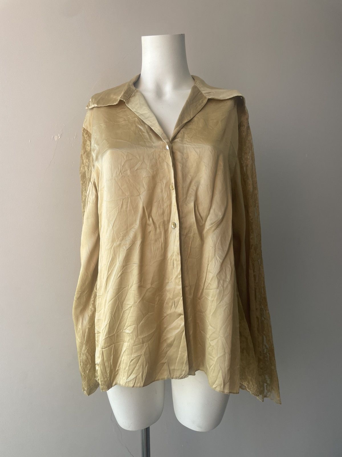 Vintage Derhy silk shirt Size L / US 10 / IT 46 - 4 Thumbnail