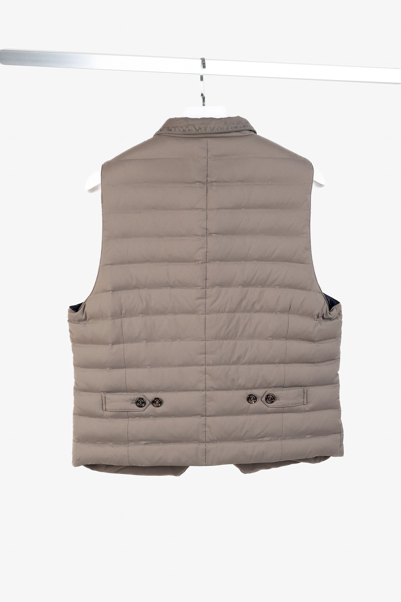 Brunello Cucinelli Brunello Cucinelli AW/15 Nylon Notched-Lapel Down Waistcoat Size US L / EU 52-54 / 3 - 2 Thumbnail