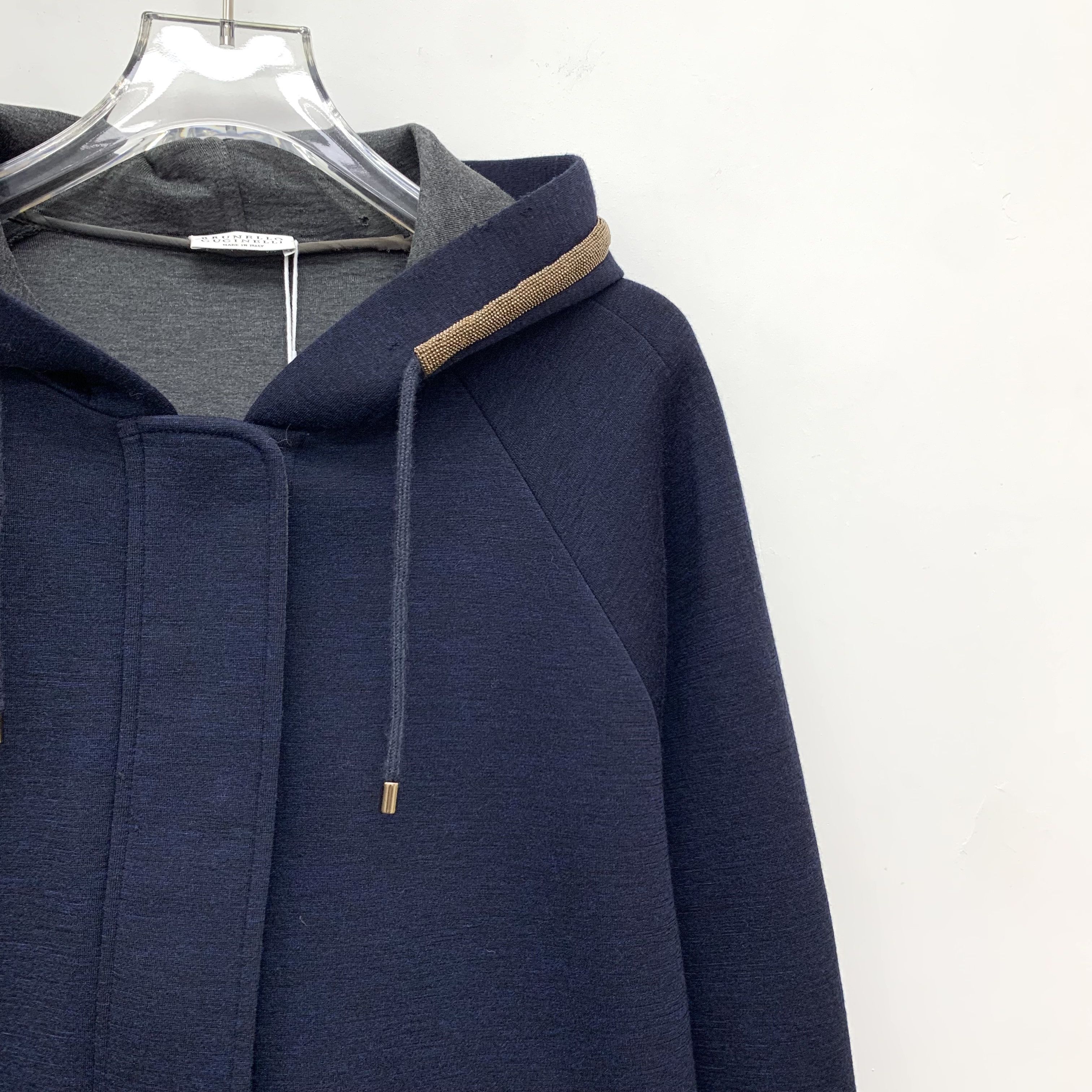 Brunello Cucinelli Brunello Cucinelli Navy Hoodie Jacket (Size XS) Size US XS / EU 42 / 0 - 3 Thumbnail
