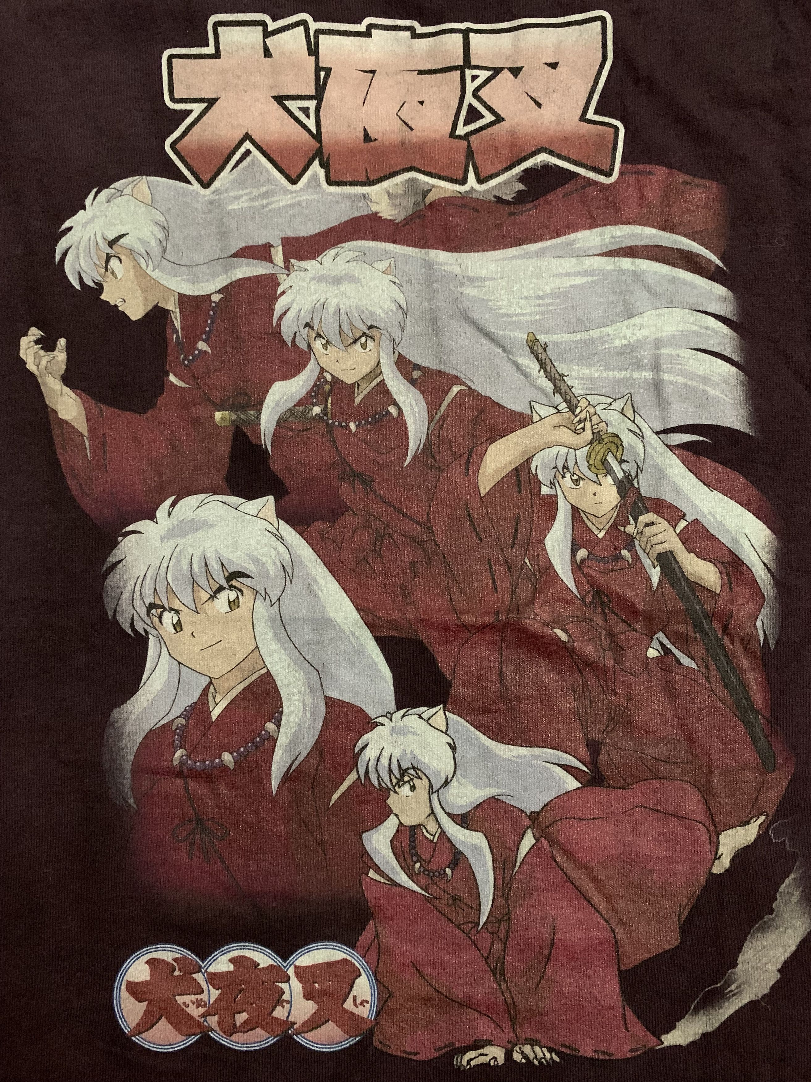 Anime INUYASHA Graphic Print Tee ⊛ BURGUNDY ⊛ Brand New Size US S / EU 44-46 / 1 - 4 Thumbnail
