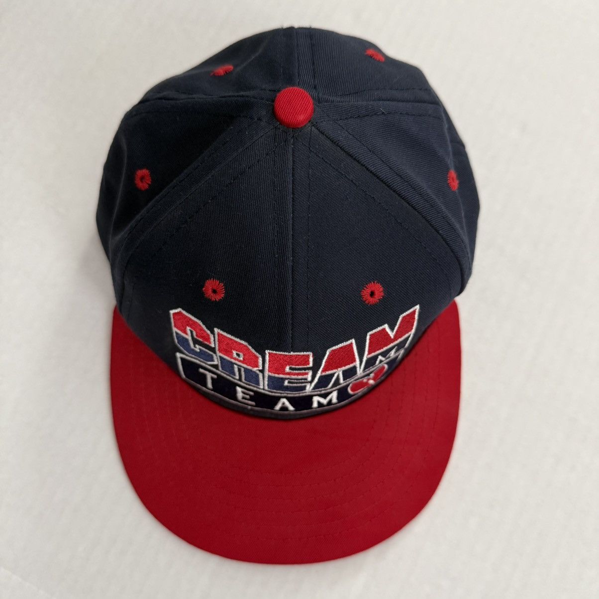 Wu-Tang Clan 🔴Wu-Tang Hat CREAM TEAM Rare Navy Red Raekwon Gza Rza Size ONE SIZE - 4 Thumbnail