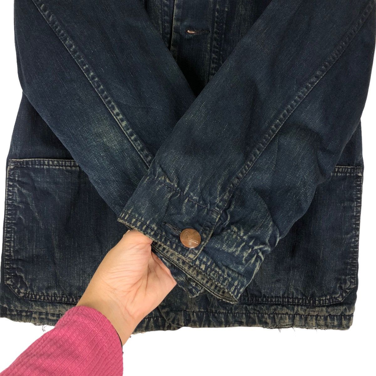 45rpm 🔥Vtg Indigo Denim Work Jacket Button R 45RPM Japan Made Size US M / EU 48-50 / 2 - 13 Thumbnail