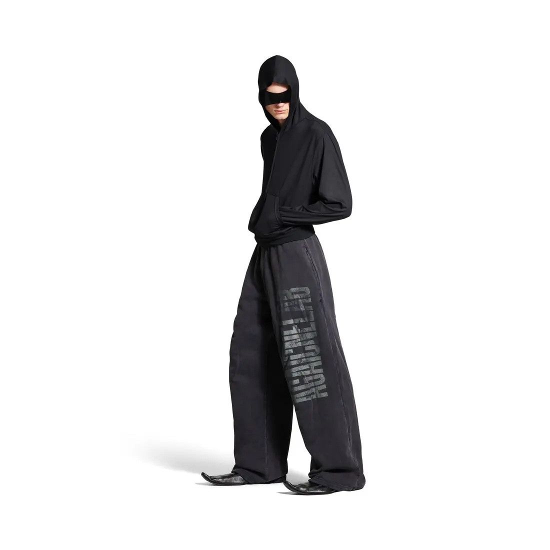 Balenciaga o1bcso1str1025 Agaicnelab Baggy Sweatpants & Joggers Black Size US 26 / EU 42 - 2 Thumbnail