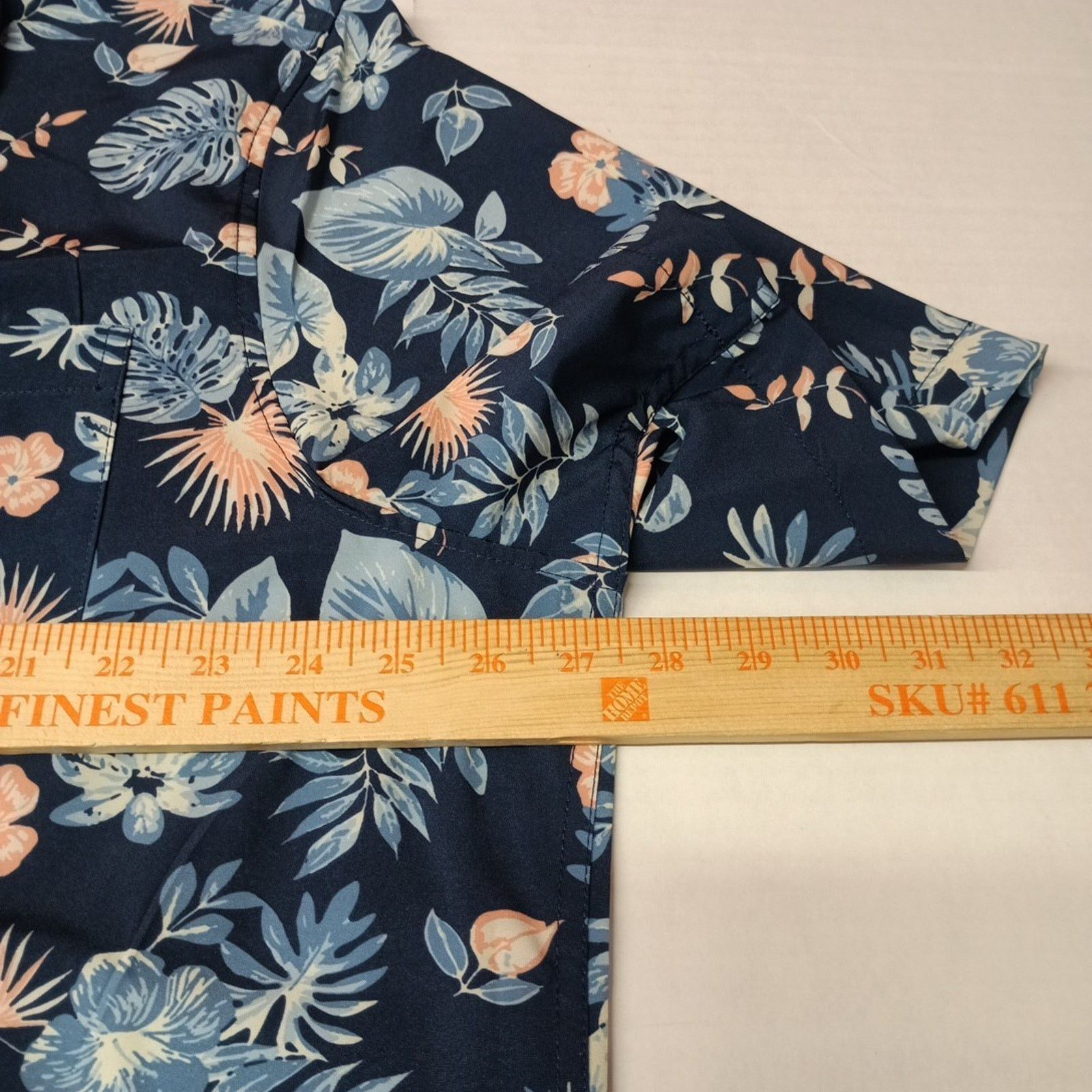 Chaps Chaps Woven Shirt Men's Size 2XL Blue Floral Stretch UPF 50 Size US XXL / EU 58 / 5 - 5 Thumbnail